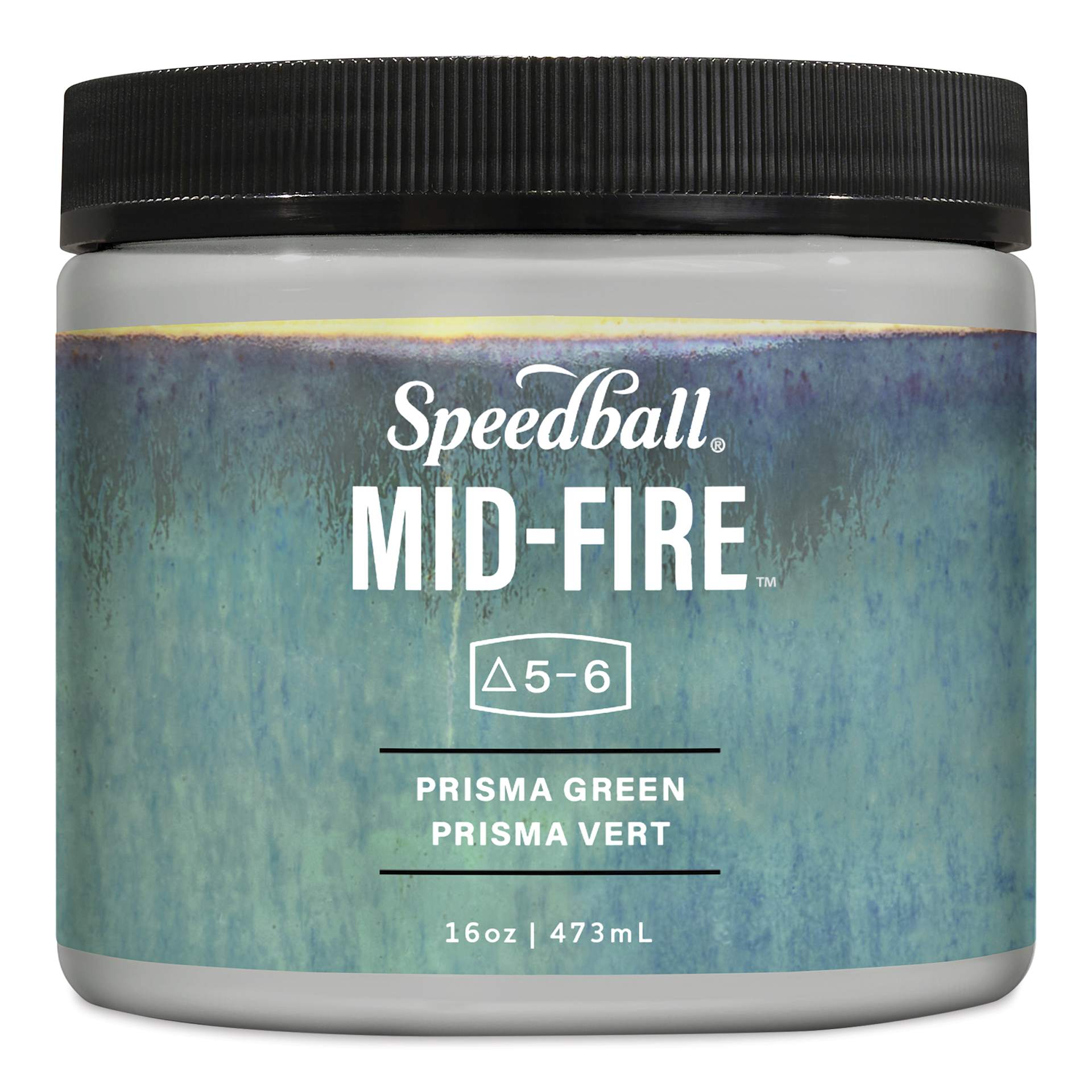 Speedball Mid-Fire Glaze - Prisma Green, 16 oz - front of packaging