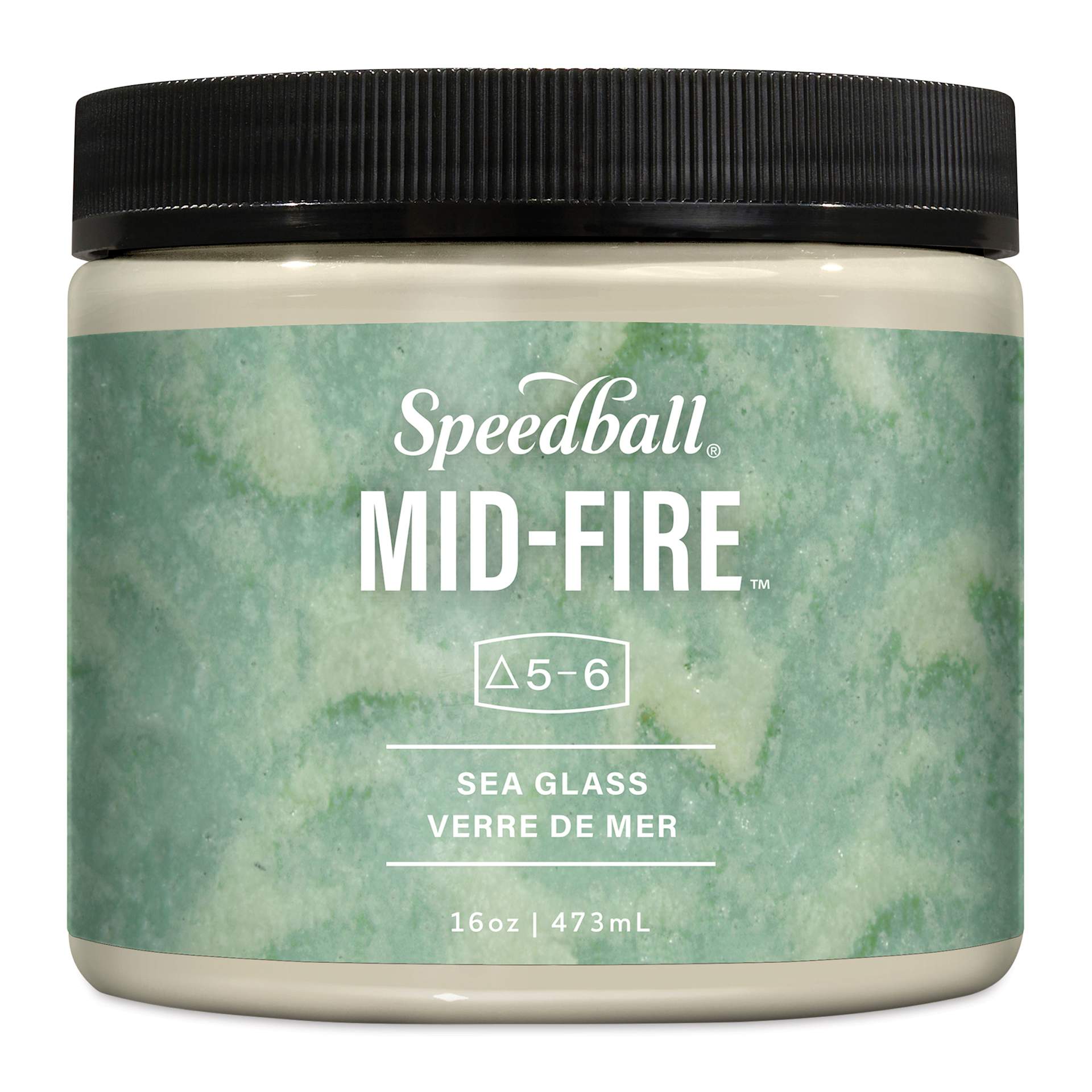Speedball Mid-Fire Glaze - Sea Glass, 16 oz container