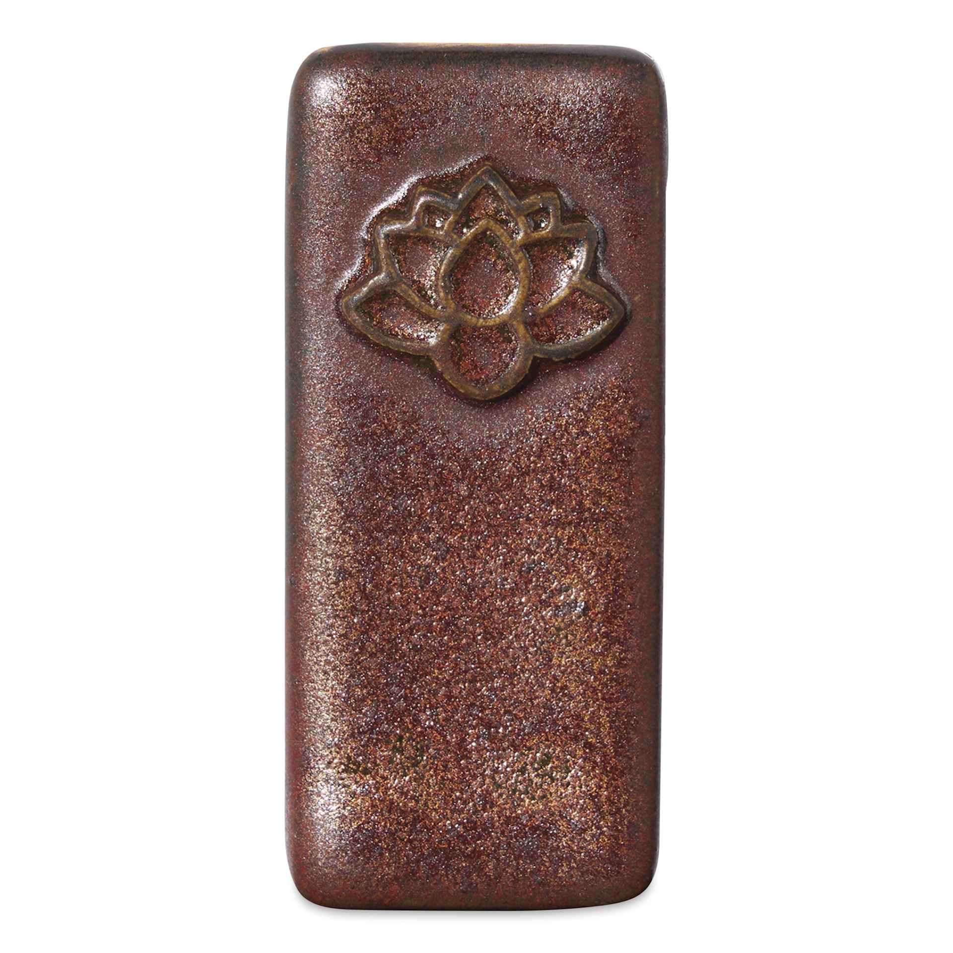 Speedball Mid-Fire Glaze - Blackened Copper - finished example fired at cone 6