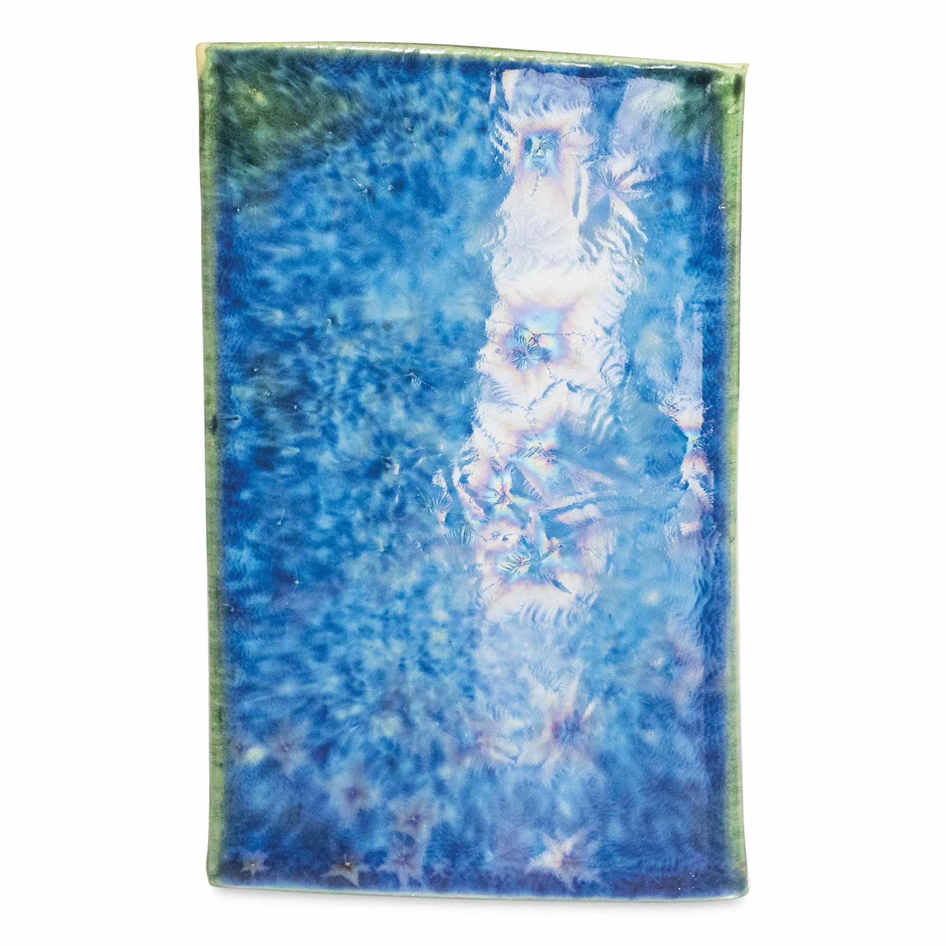 Amaco Cosmos Glaze - CO-21 Galactic Glacier two coats fired to cone 6 oxidation