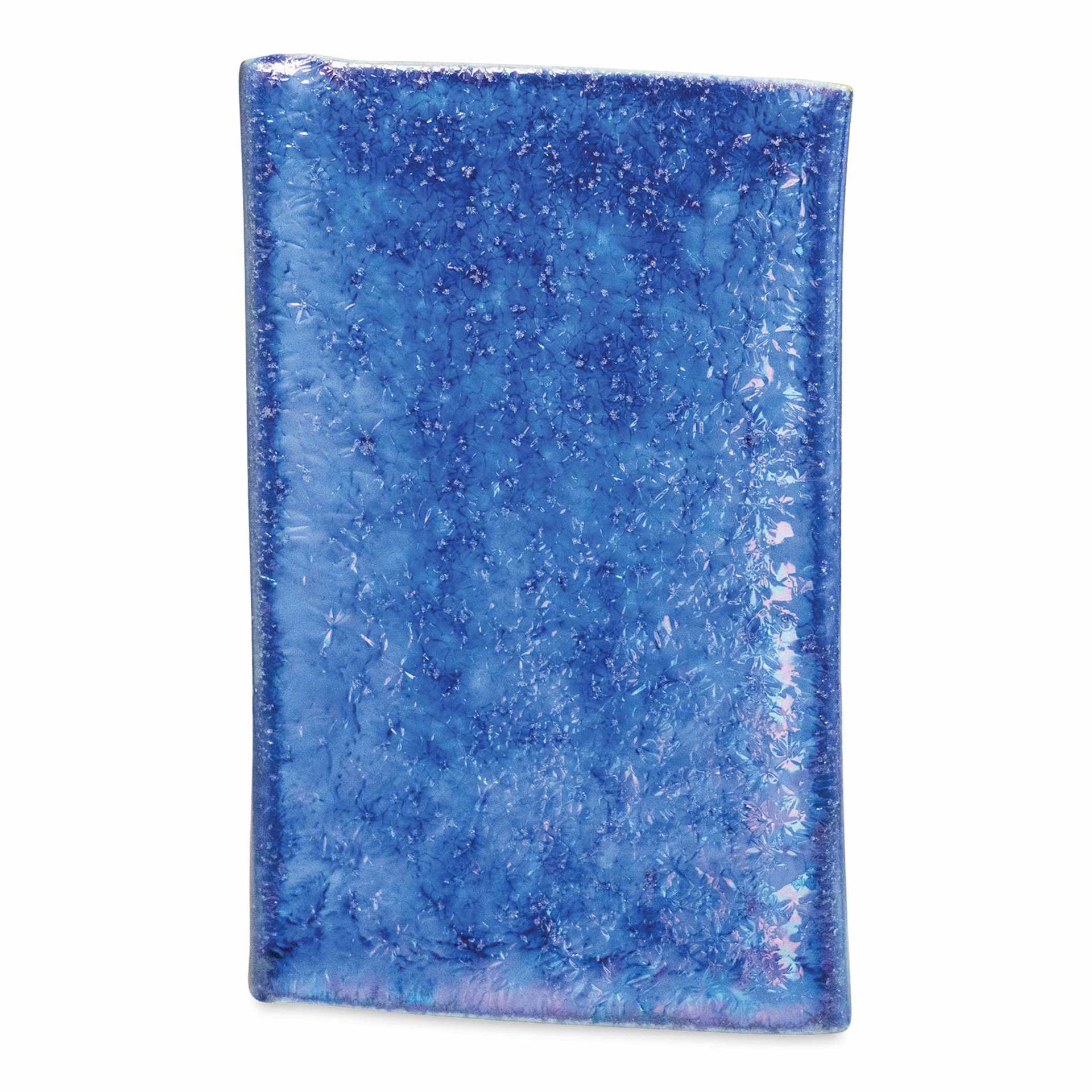Amaco Cosmos Glaze - CO-24 Blue Starlight three coats fired to cone 5 oxidation