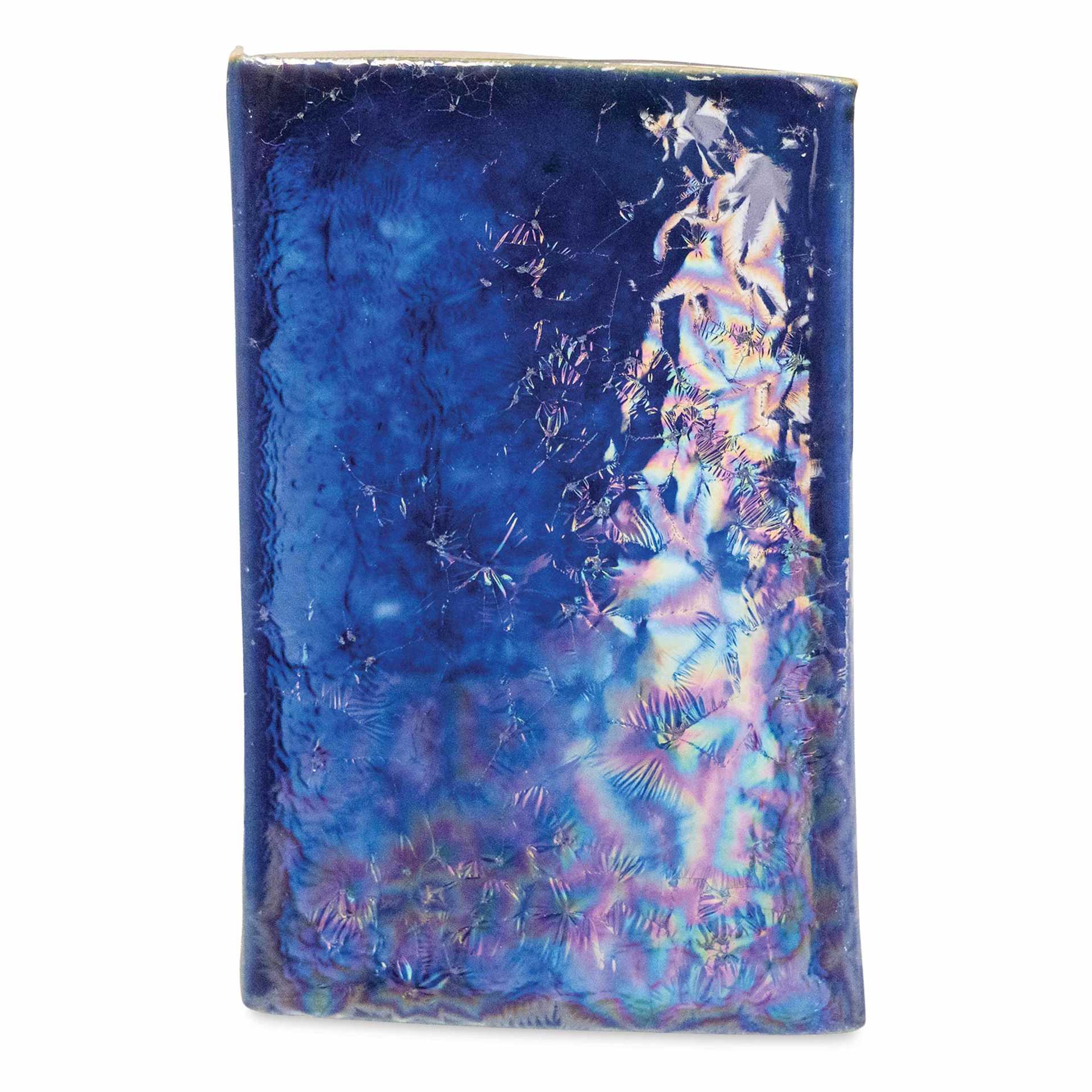 Amaco Cosmos Glaze - CO-24 Blue Starlight three coats fired to cone 6 oxidation