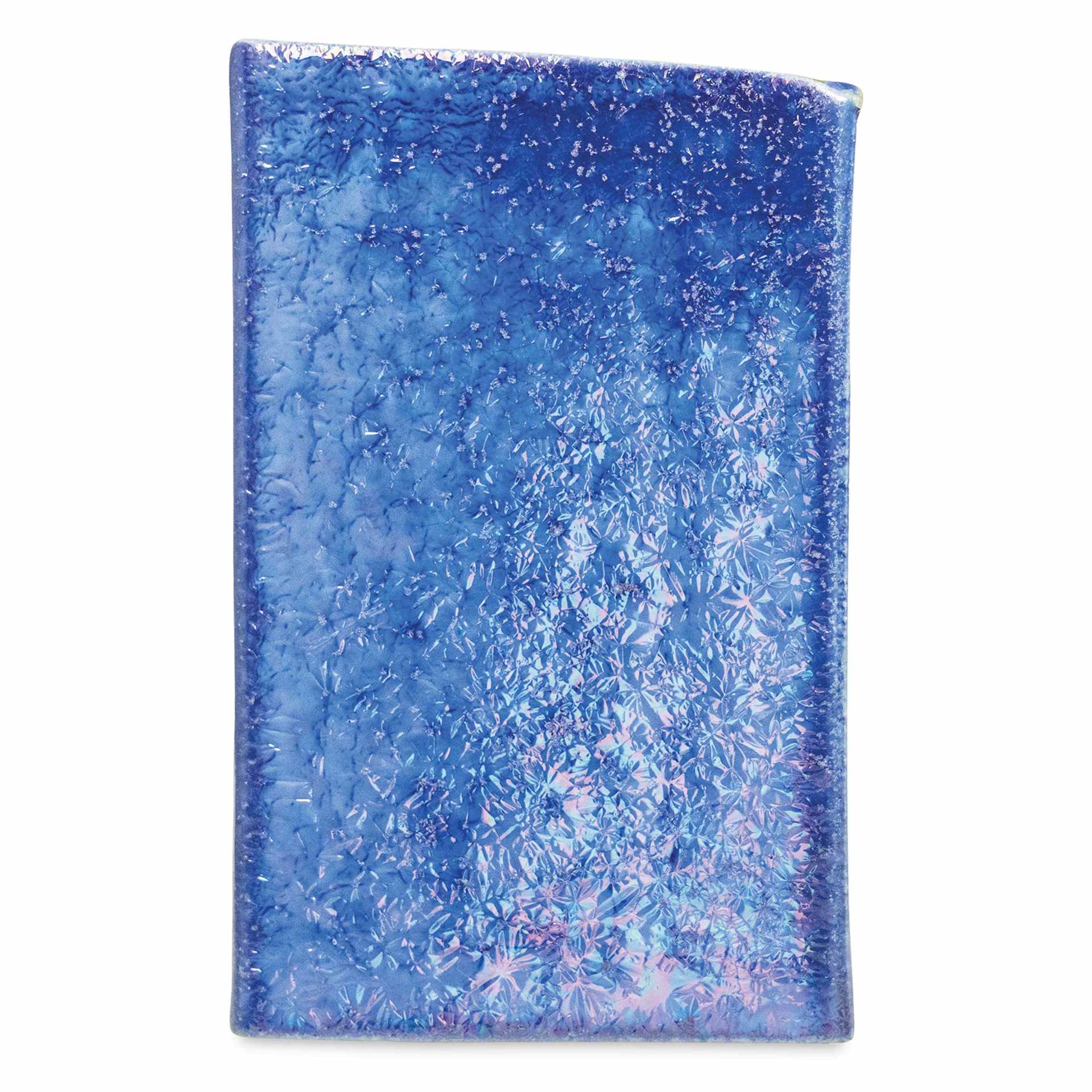 Amaco Cosmos Glaze - CO-24 Blue Starlight four coats fired to cone 5 oxidation