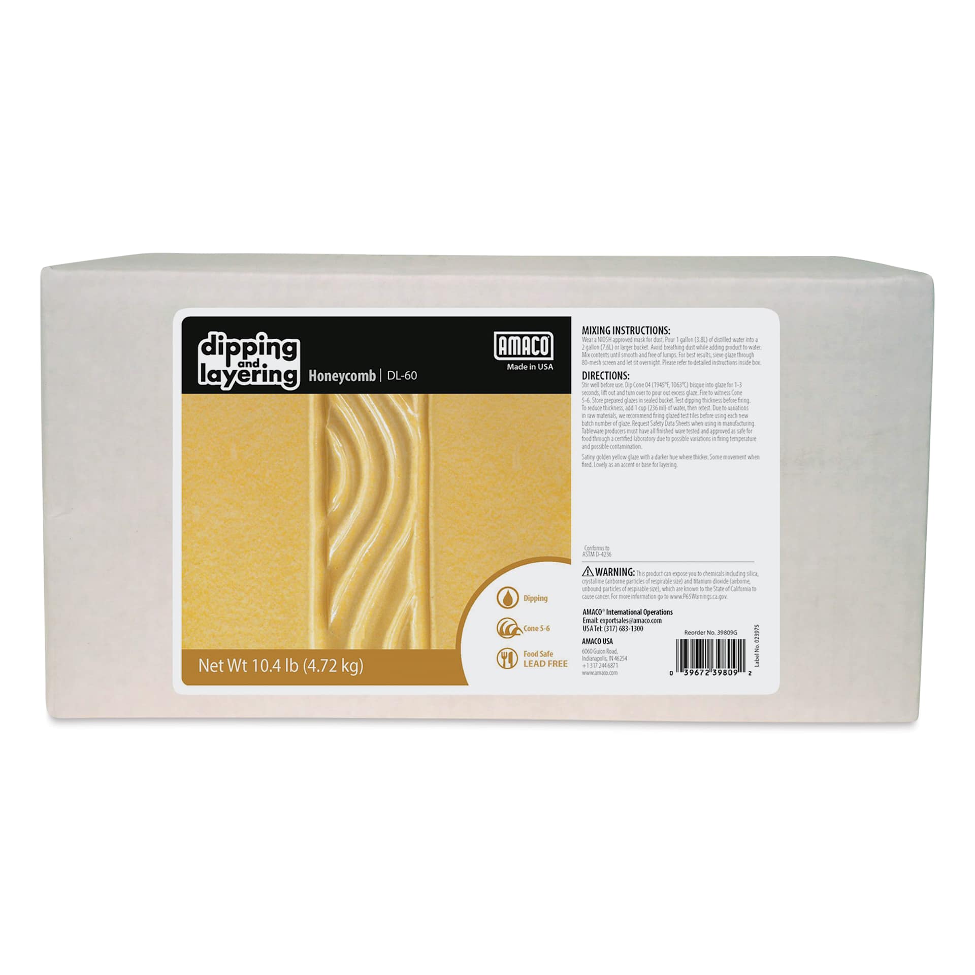 Amaco Dipping and Layering Dry Glaze - Honeycomb, 10 lb