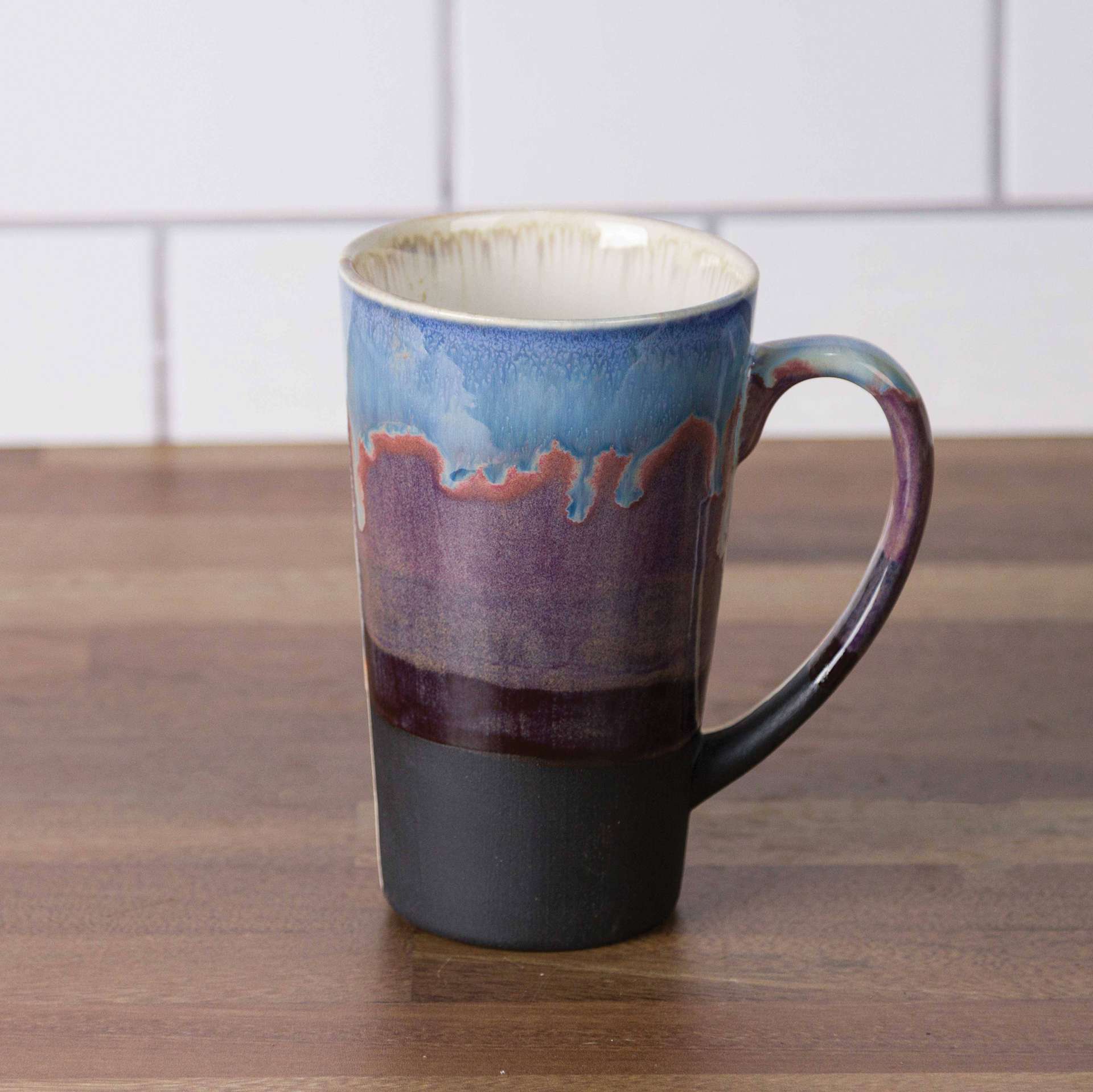 Mayco Stoneware Engobe - Black - finished mug example with black base