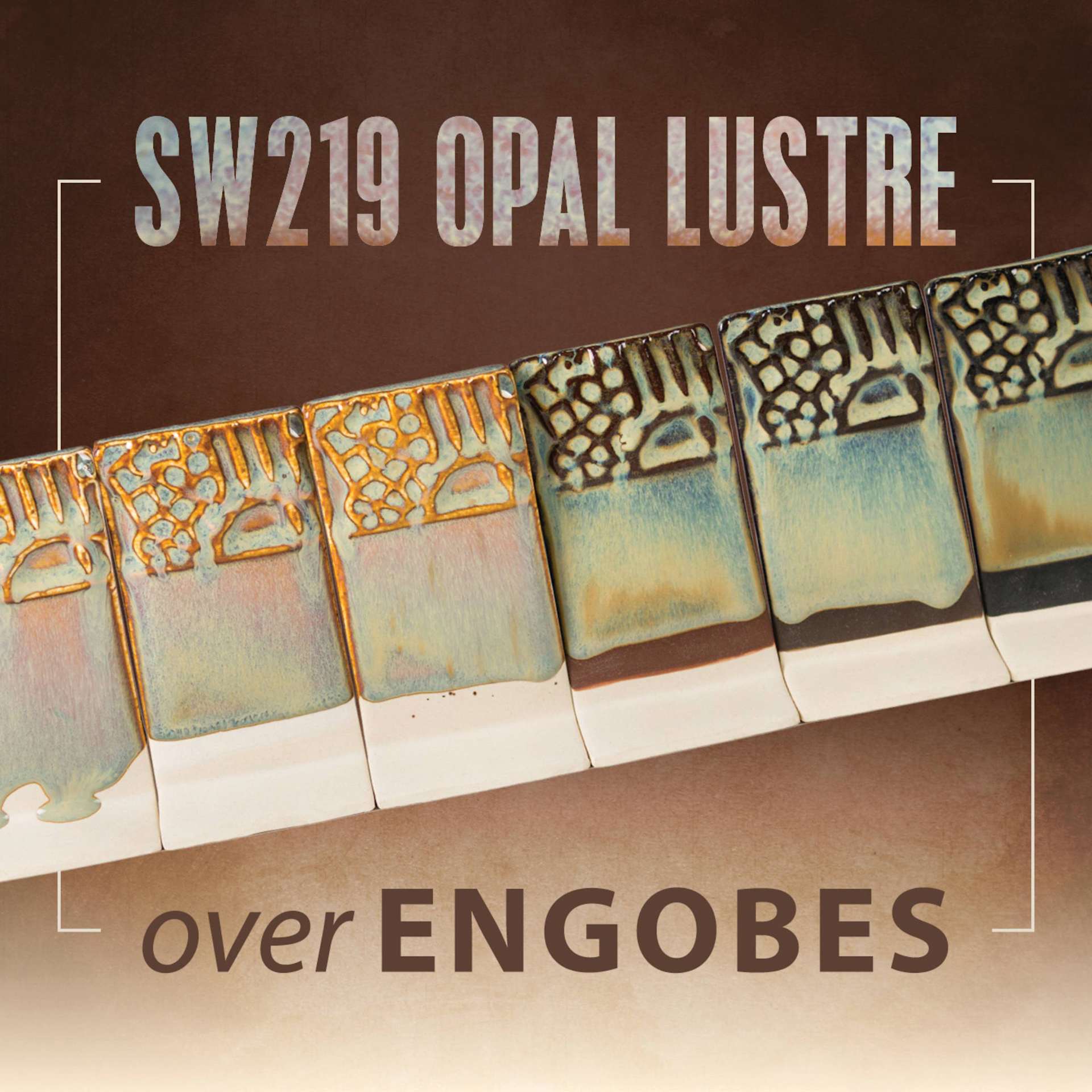 Mayco Stoneware Classic Glaze - SW219 Opal Lustre over Mayco Engobes (sold separately)