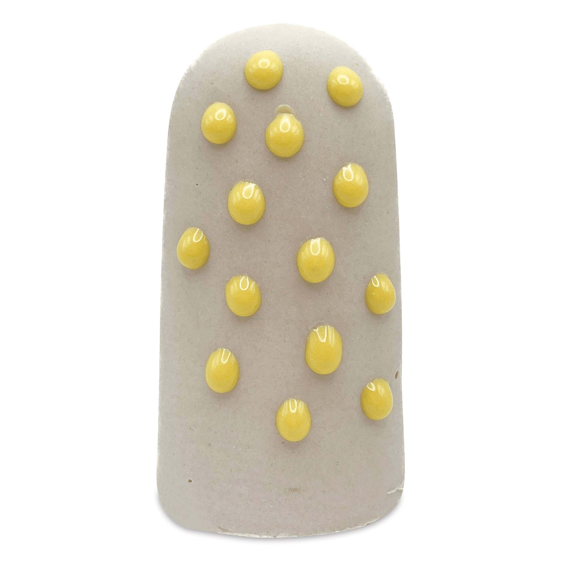 Ritual Glaze Melt Gloop Glaze - Yellow - finished example, dots
