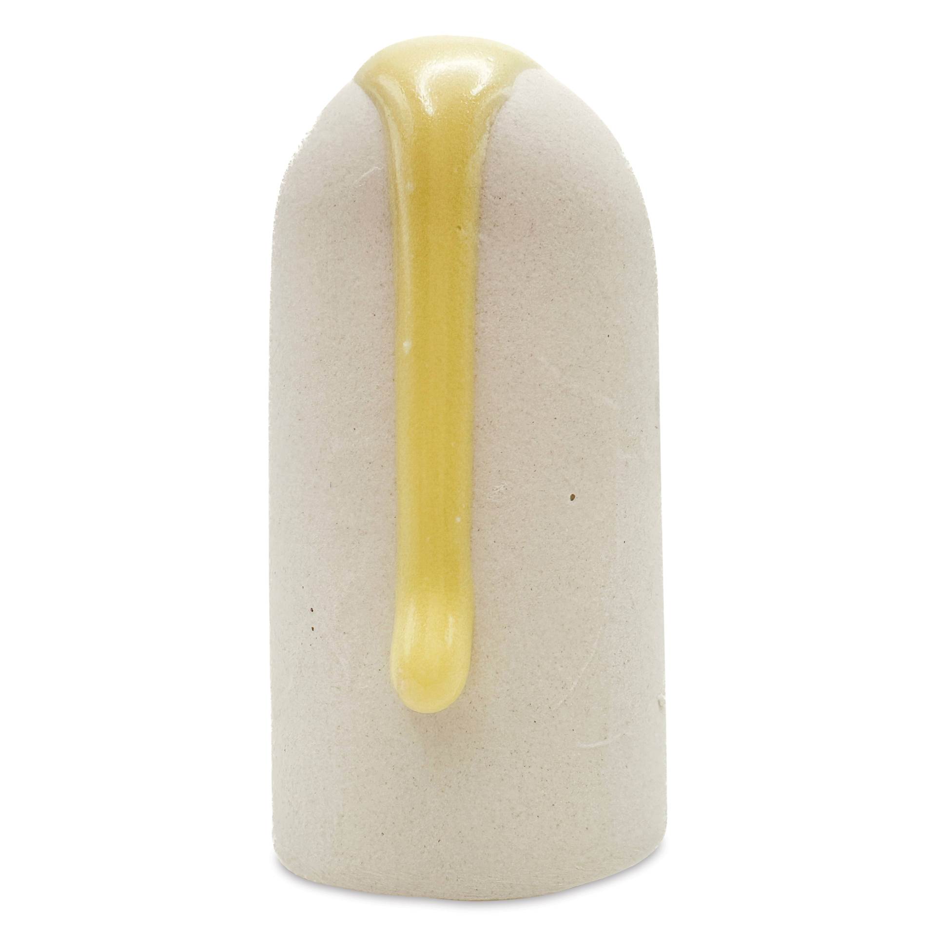 Ritual Glaze Melt Gloop Glaze - Pastel Yellow - finished example