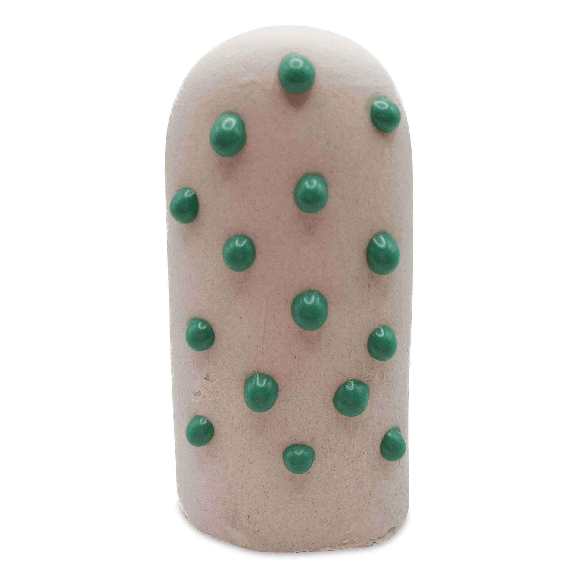 Ritual Glaze Melt Gloop Glaze - Turquoise - finished example, dots