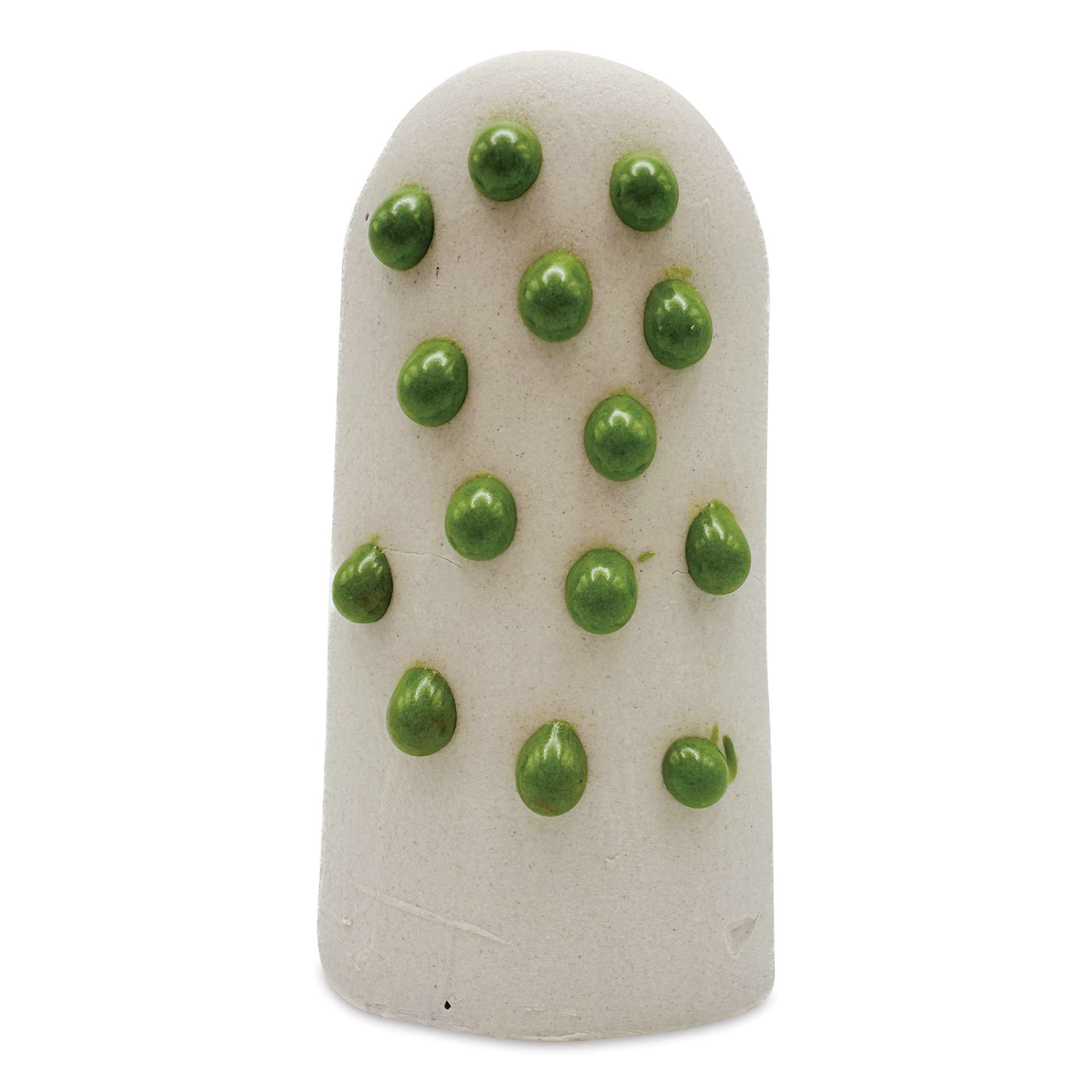 Ritual Glaze Melt Gloop Glaze - Slime Green - finished example, dots