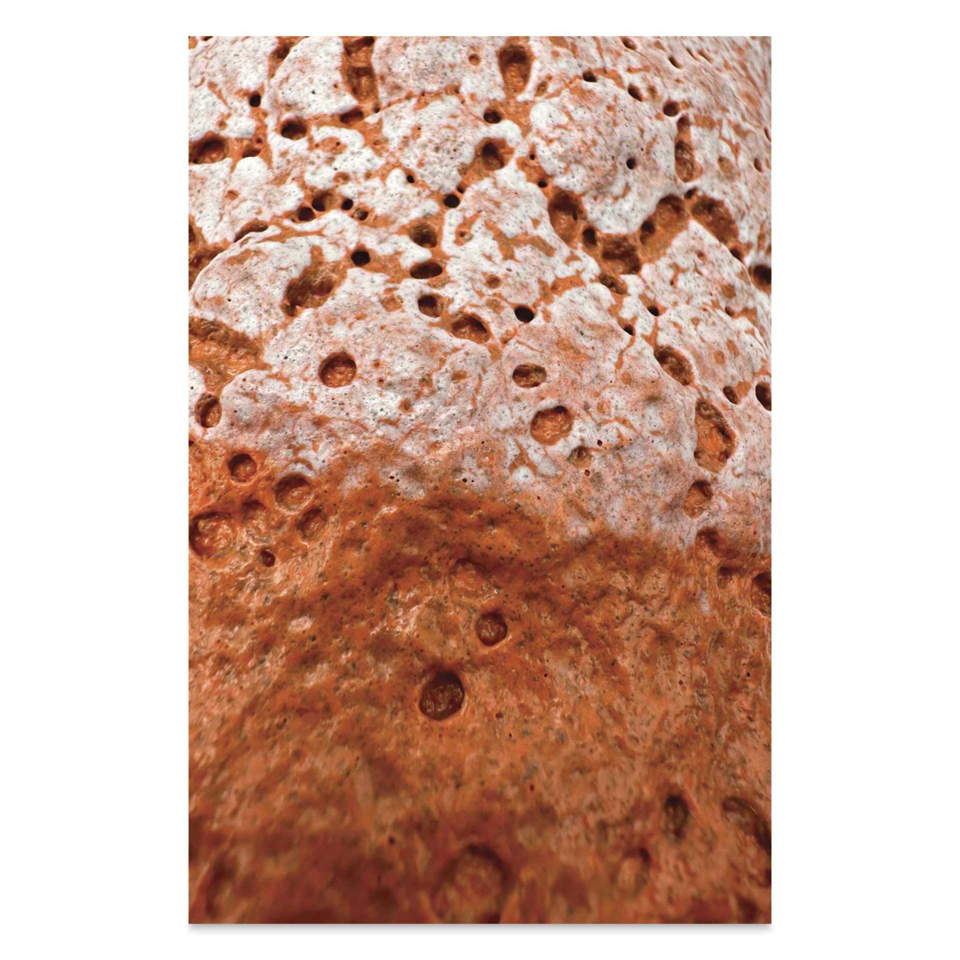 Ritual Glaze Moon Rocks Glaze - Orange - finished example, close-up