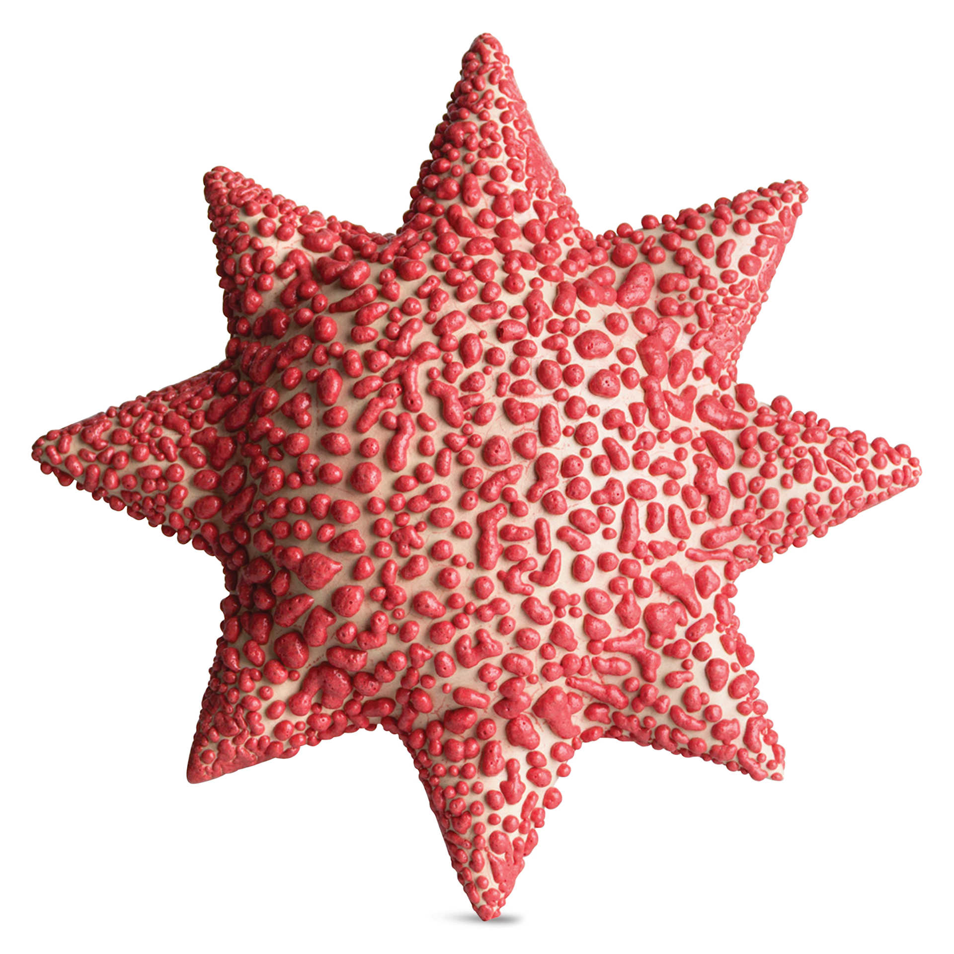 Ritual Glaze By Mayco Moon Rocks Glaze - Poppy, 16 oz applied to sun vessel