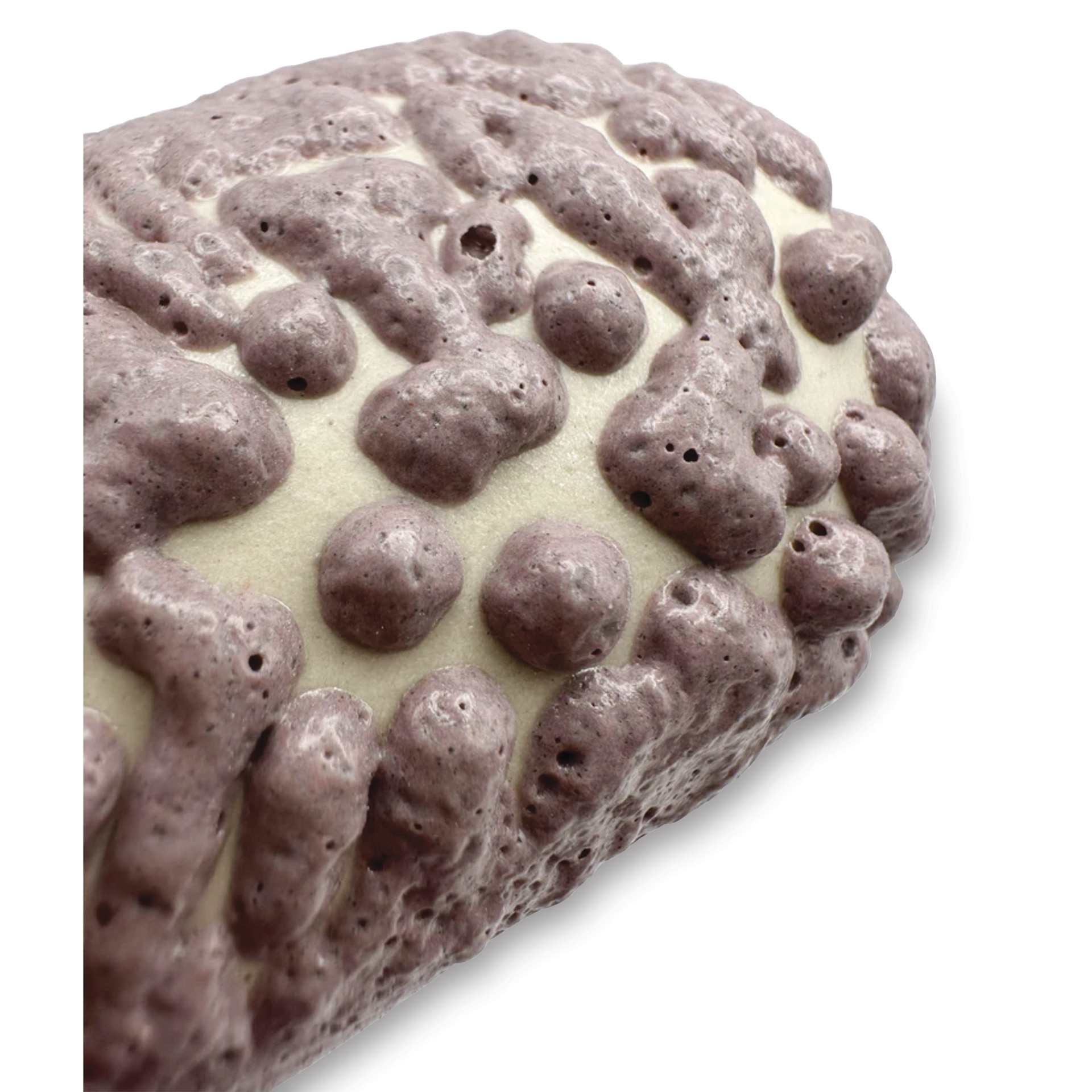Ritual Glaze Moon Rocks Glaze - Pastel Purple - finished example, close-up
