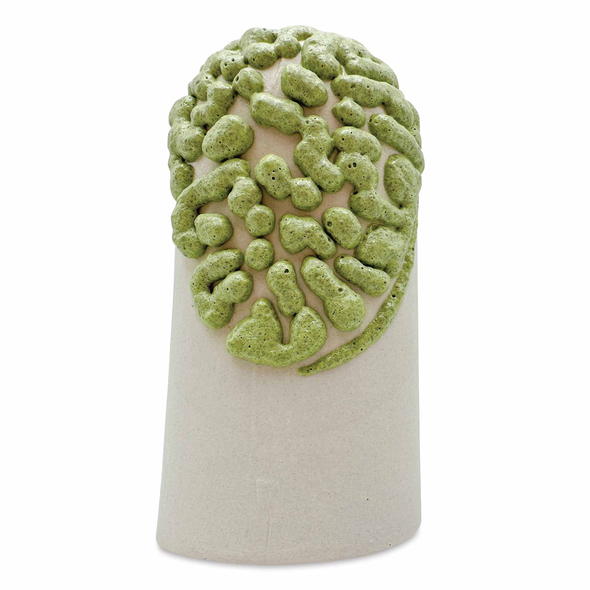 Ritual Glaze Moon Rocks Glaze - Pastel Green - finished example