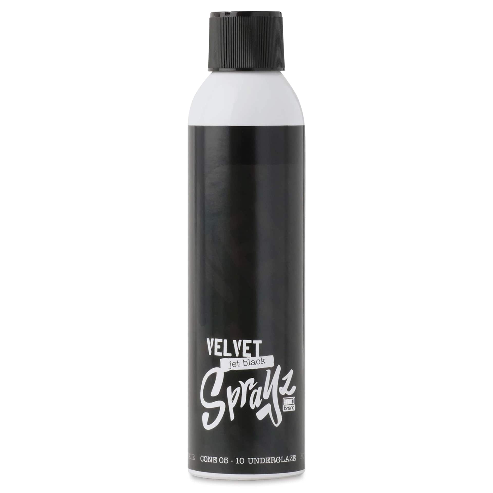 Amaco Velvet Sprayz Underglaze - Jet Black, 10 oz - front