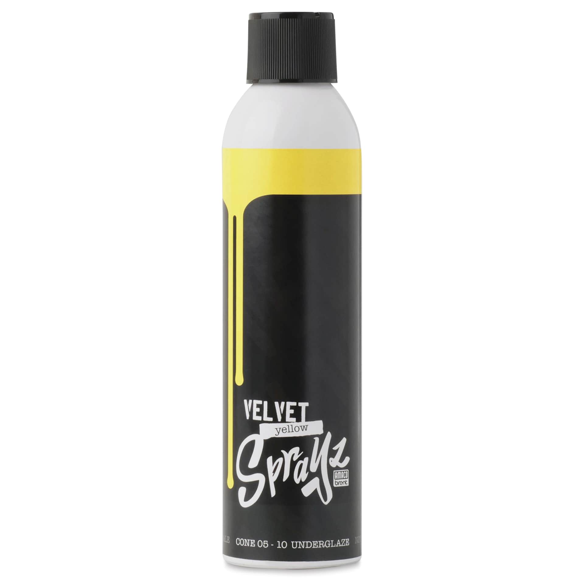 Amaco Velvet Sprayz Underglaze - Yellow, 10 oz - front
