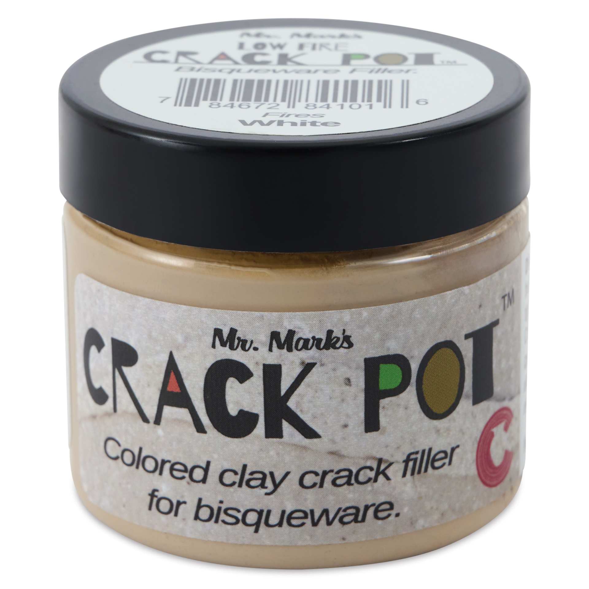 The Ceramic Shop Mr. Mark's Crack Pot Low Fire Bisqueware Filler - White, 2 oz - front