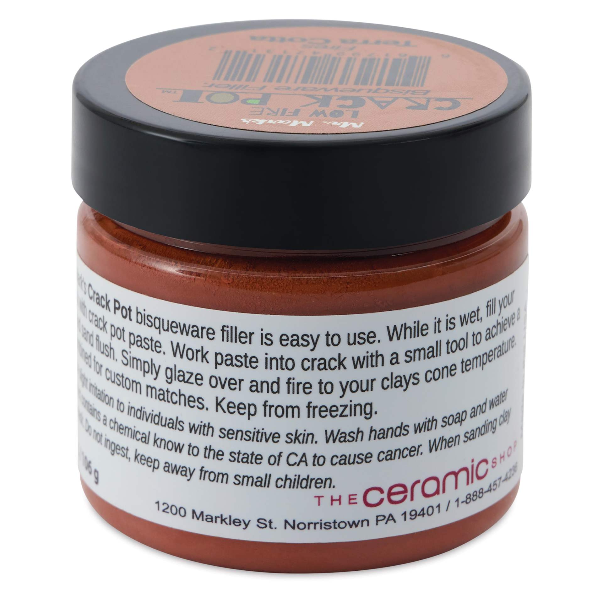 The Ceramic Shop Mr. Mark's Crack Pot Low Fire Bisqueware Filler - Red, 2 oz