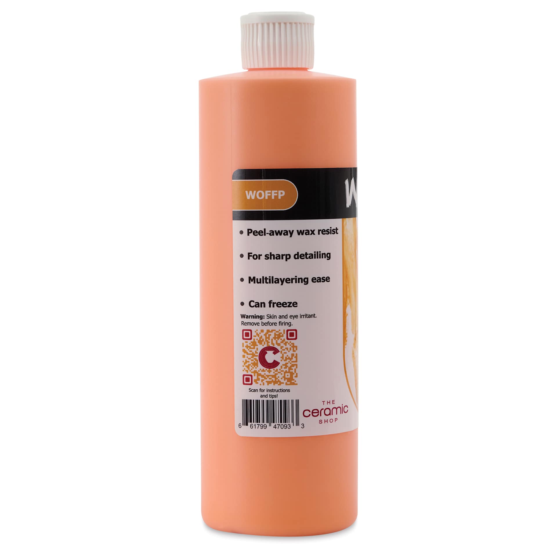 The Ceramic Shop Wax Off Removable Wax Resist - 16 oz - back