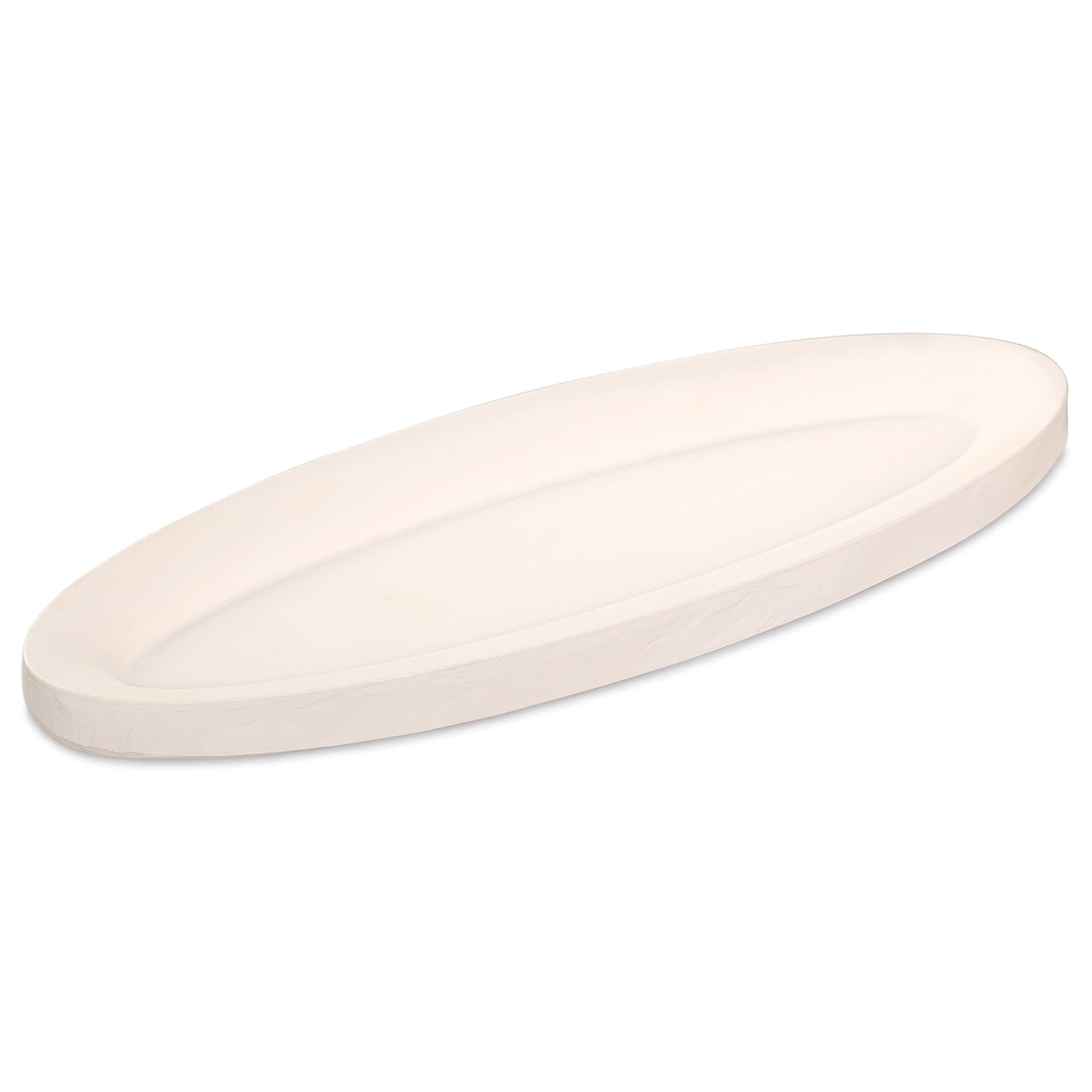 The Ceramic Shop Long Oval Dessert Slump Mold - 22" x 8" - angled