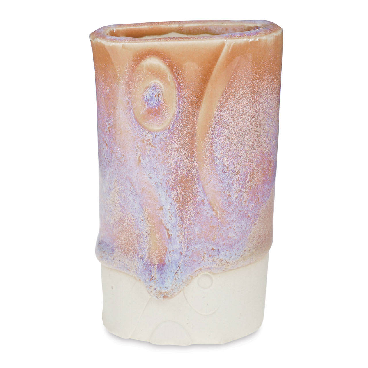 Amaco Crawls Glaze - CR-17 Flux - over C-33 fire on vertical vessel