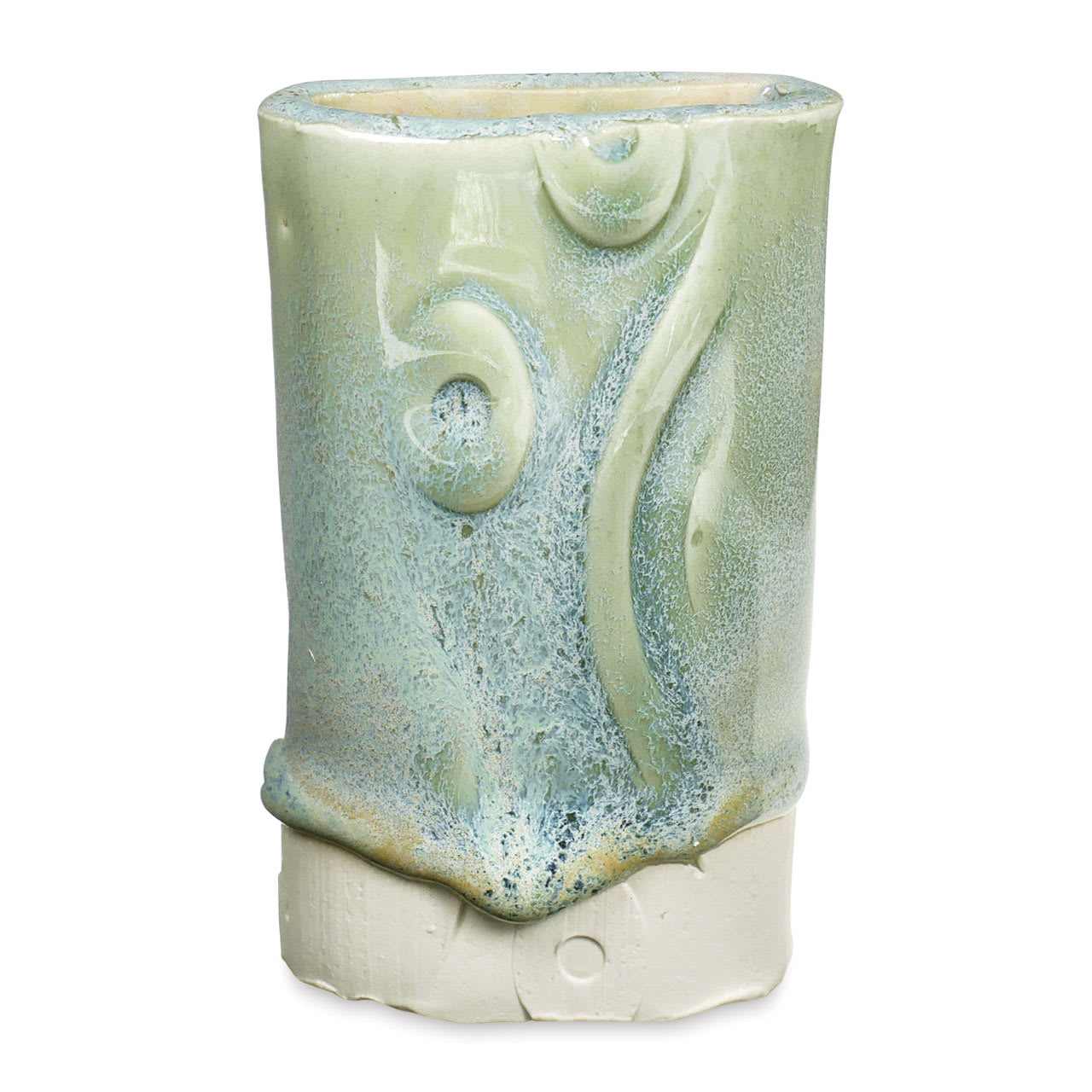 Amaco Crawls Glaze - CR-17 Flux - over C-47 fired on vertical vessel