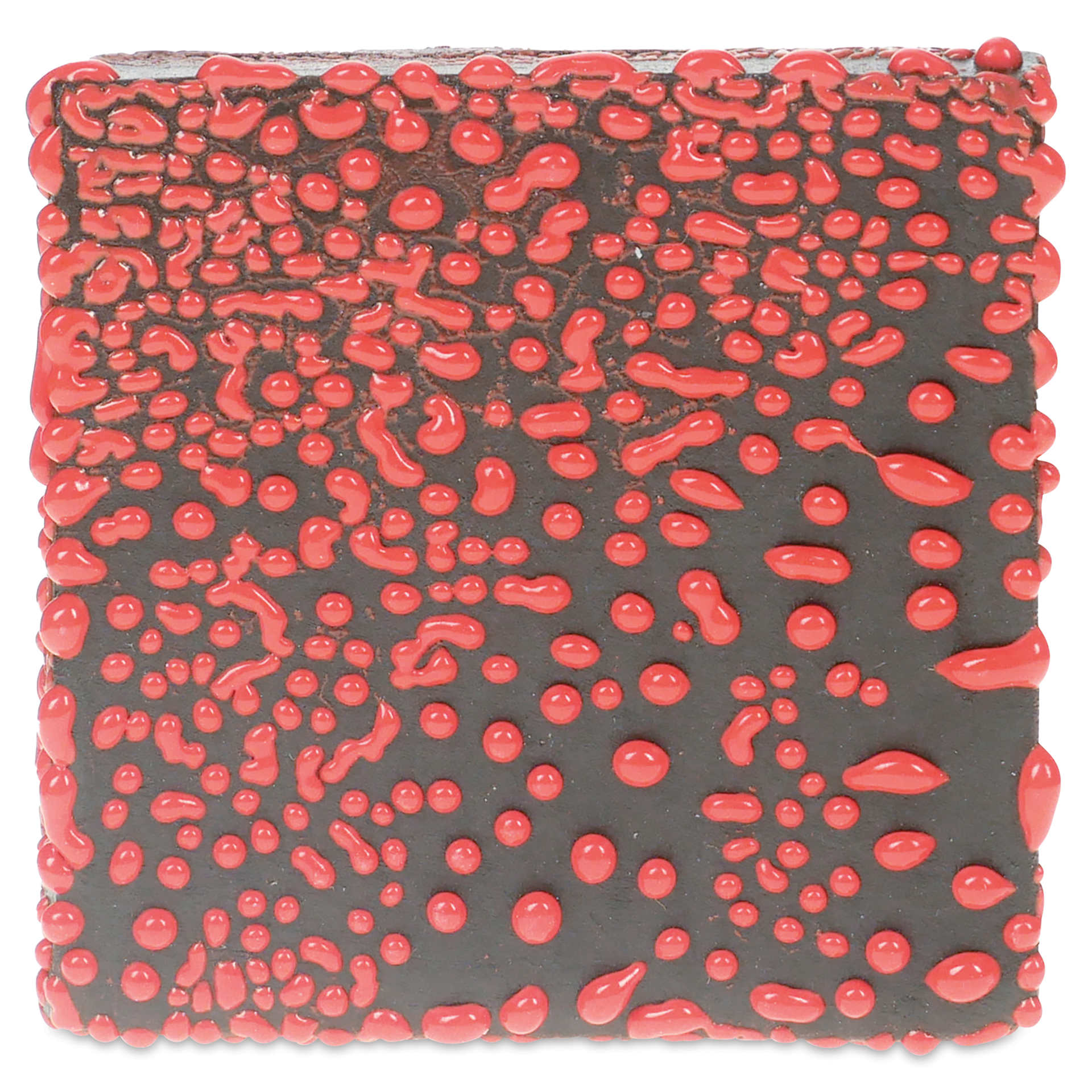 Amaco Crawls Glaze - CR-58 Red - 2 coats fired to cone 5 oxidation