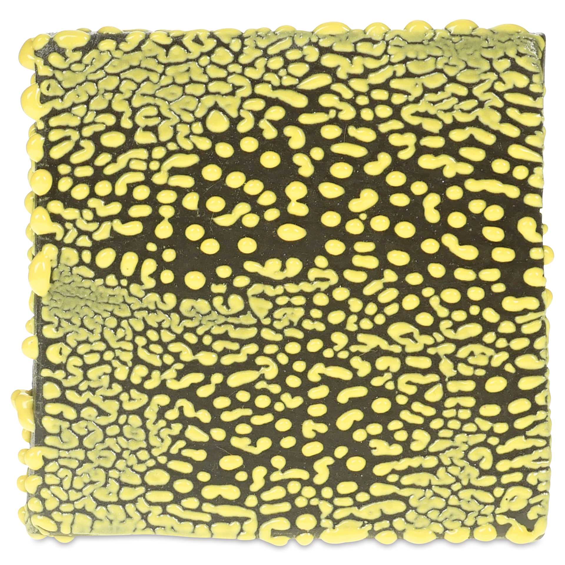 Amaco Crawls Glaze - CR-61 Speckled Yellow - 1 coat fired to cone 5 oxidation