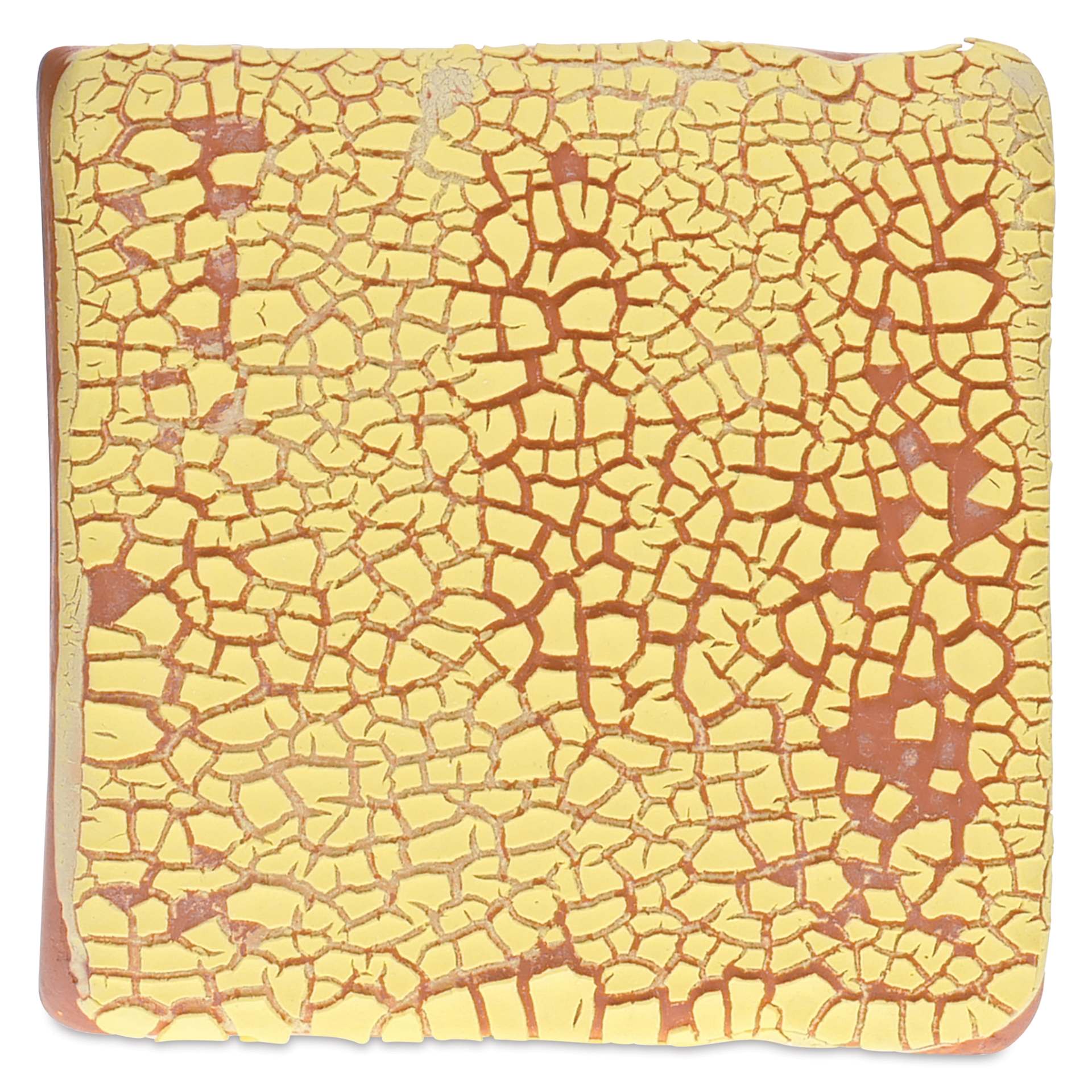 Amaco Crawls Glaze - CR-61 Speckled Yellow - 2 coats fired to cone 05 oxidation