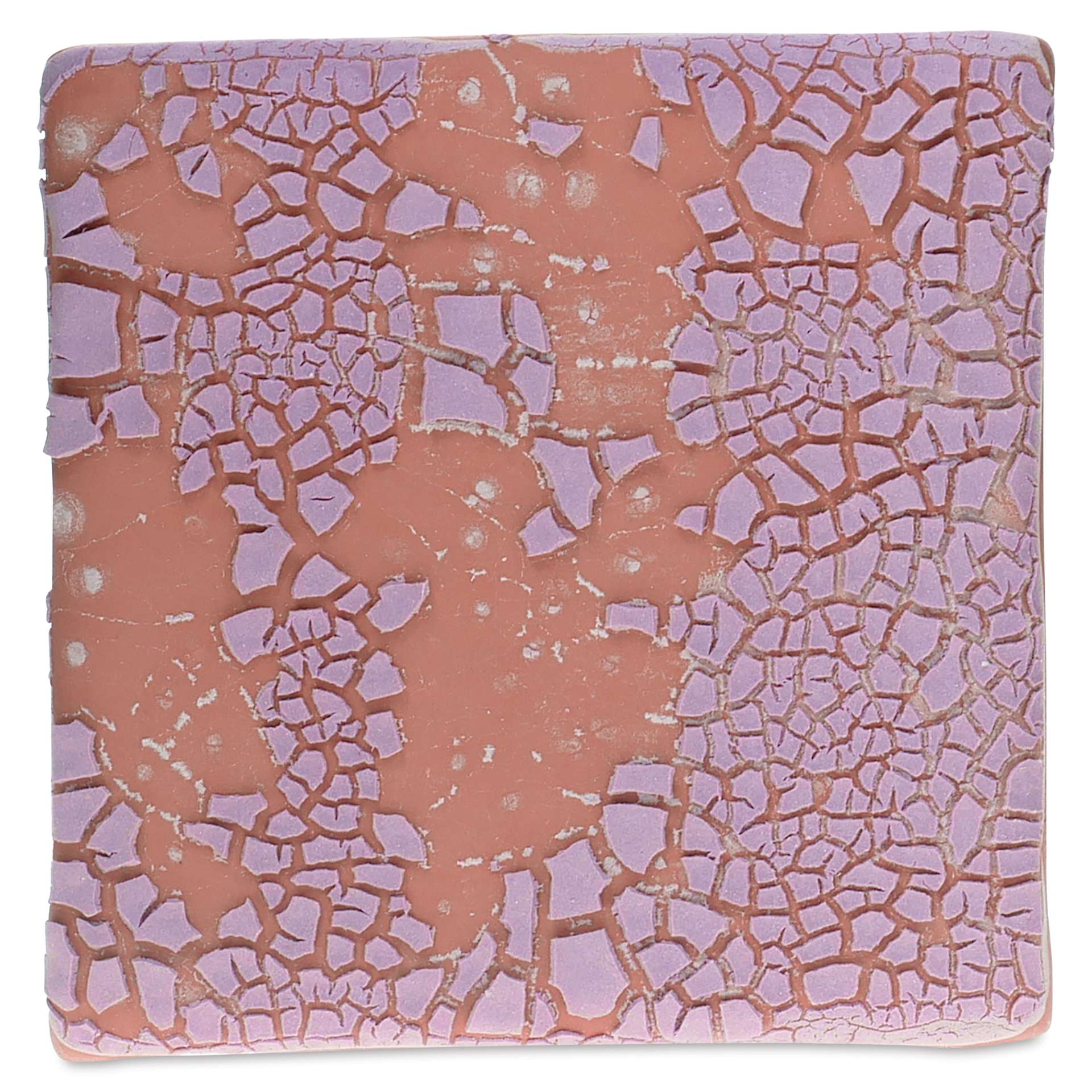 Amaco Crawls Glaze - CR-54 Purple - 2 coats fired to cone 05 oxidation