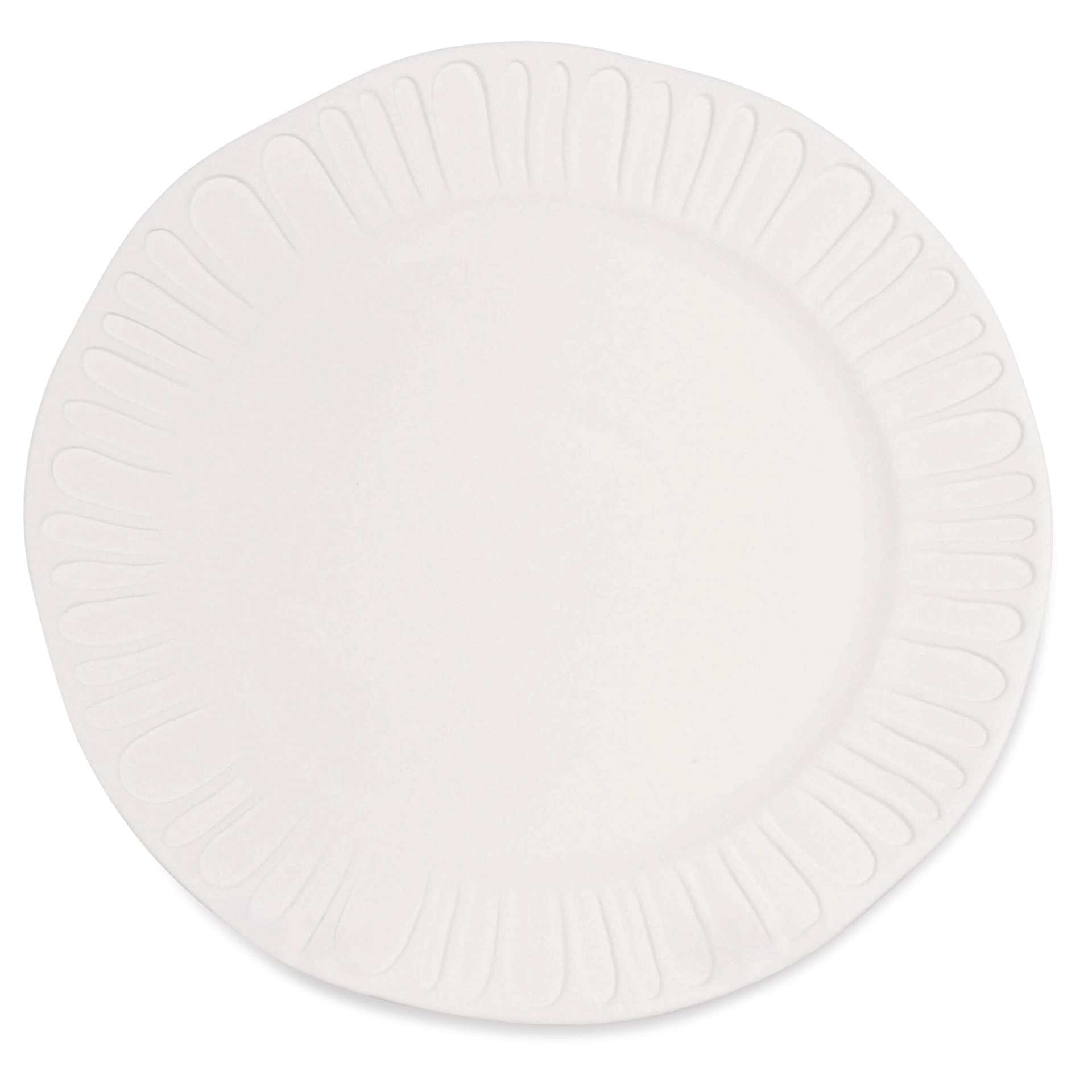 Mayco Stoneware Bisque Plates - Fluted Dinner Plate