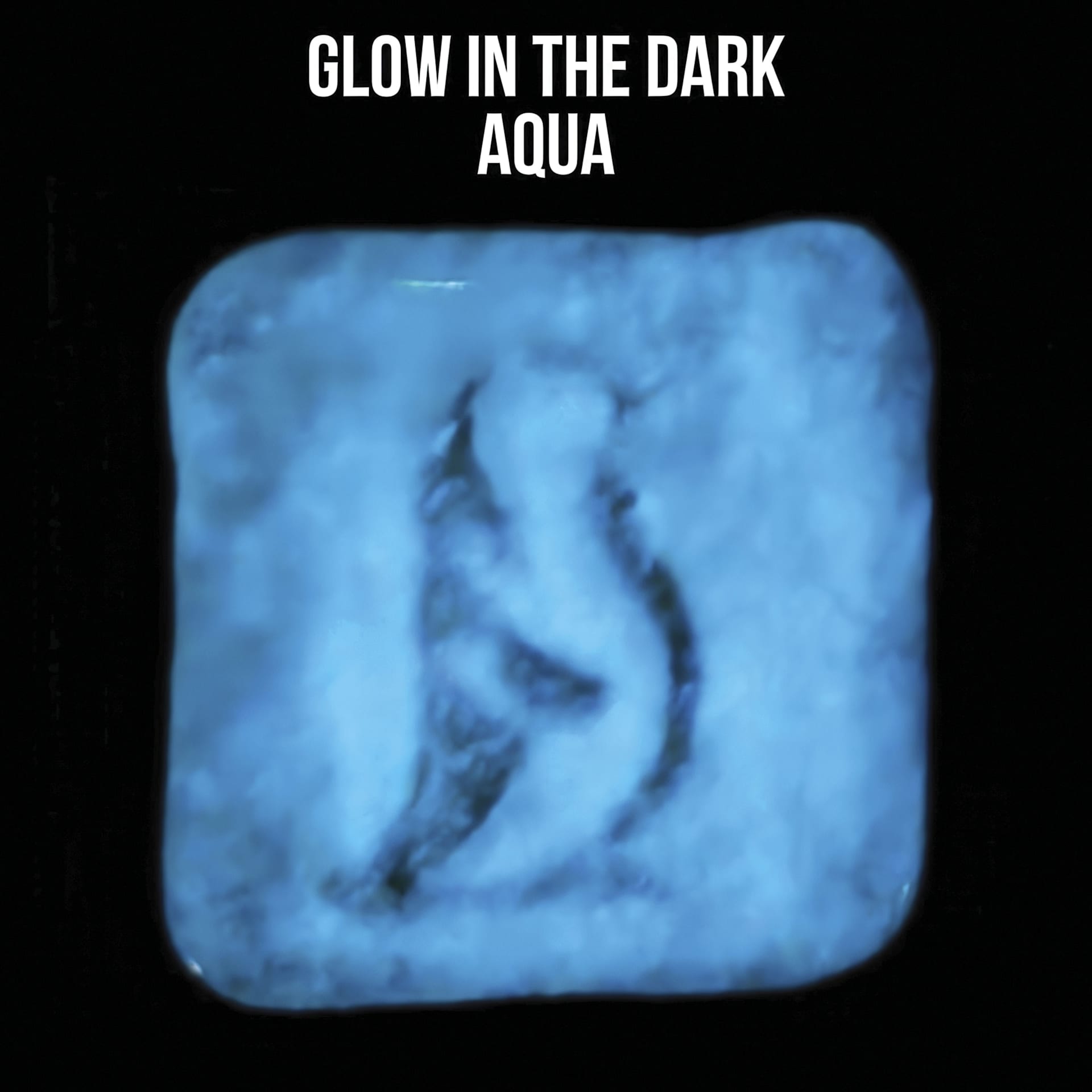 Penguin Pottery Glow in the Dark Glaze - Aqua showing glow effect