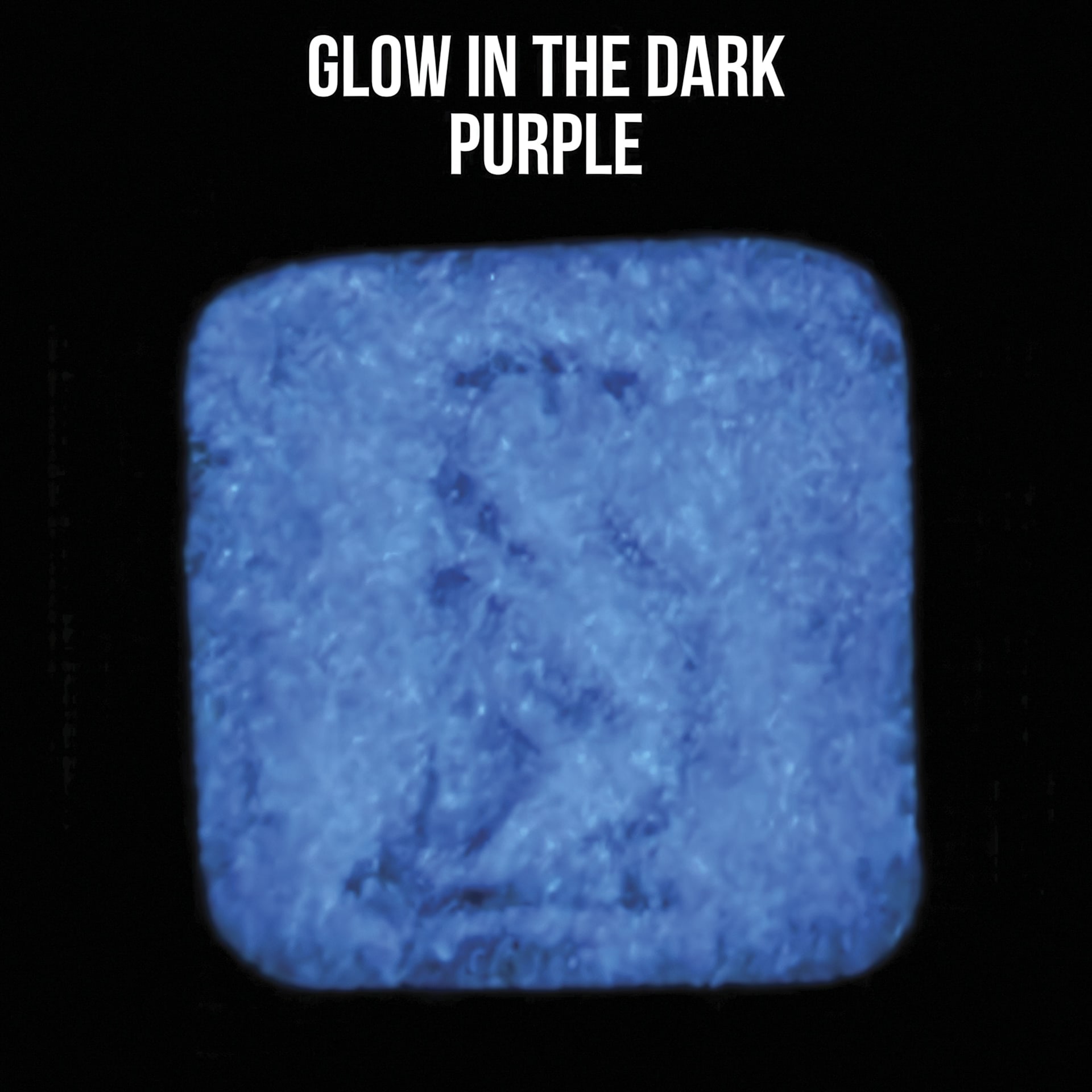 Penguin Pottery Glow in the Dark Glaze - Purple showing glow effect