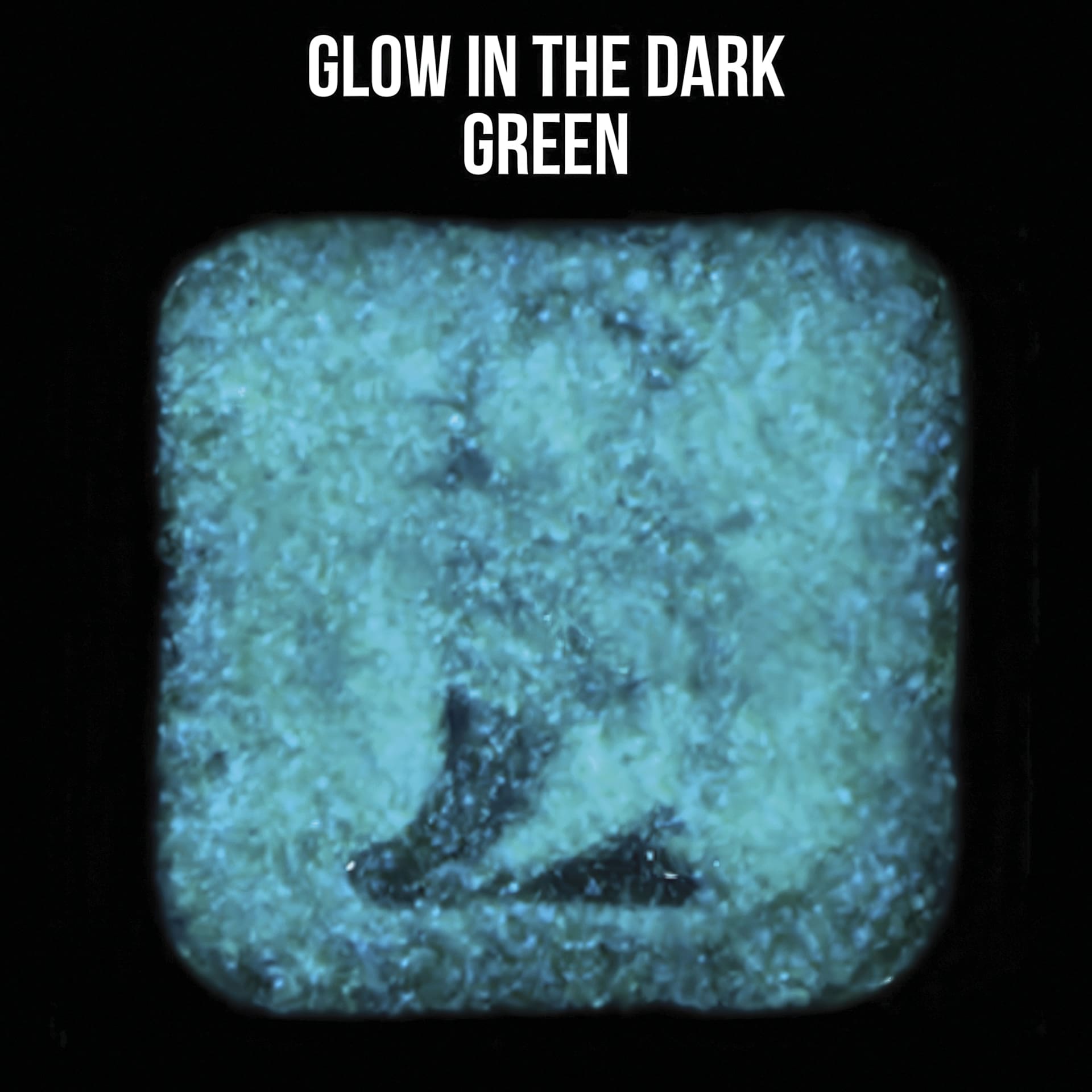 Penguin Pottery Glow in the Dark Glaze - Green showing glow effect
