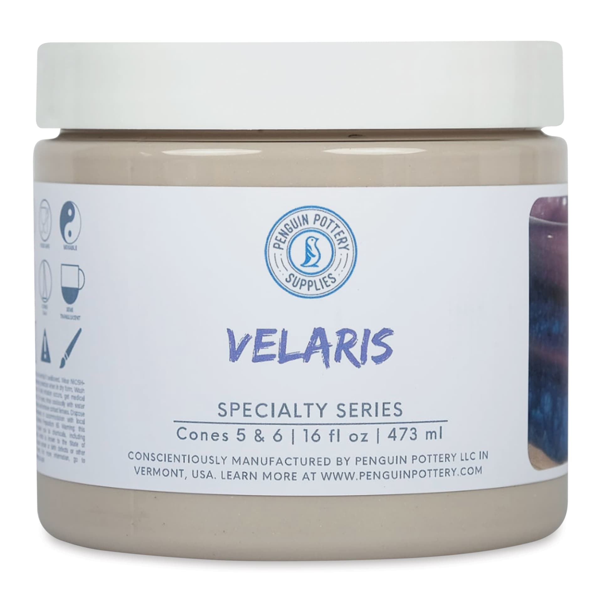 Penguin Pottery Specialty Series Mid-Fire Glaze - Velaris, 16 oz Jar
