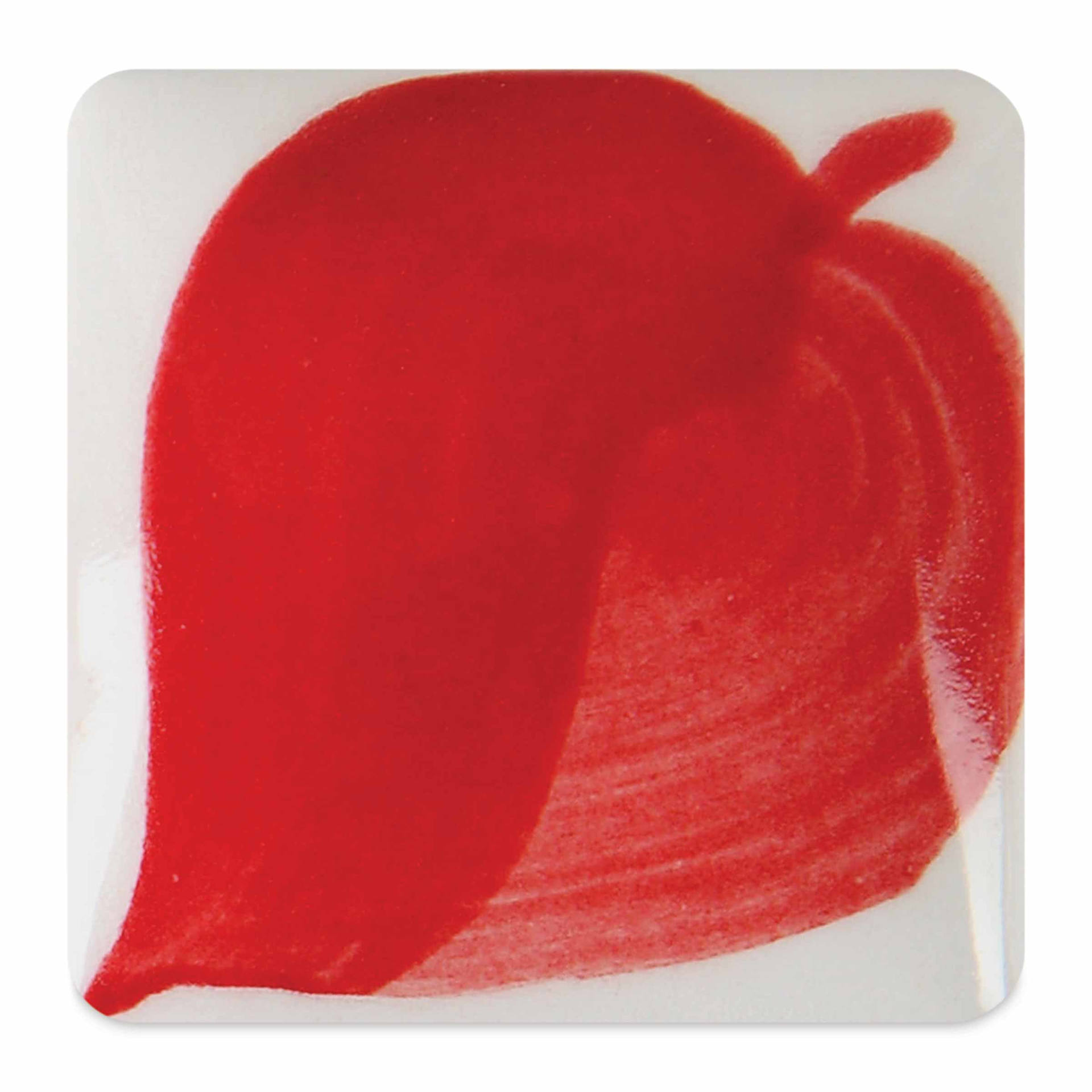 Duncan E-Z Stroke Translucent Underglaze - Passion Red fired to cone 06 oxidation
