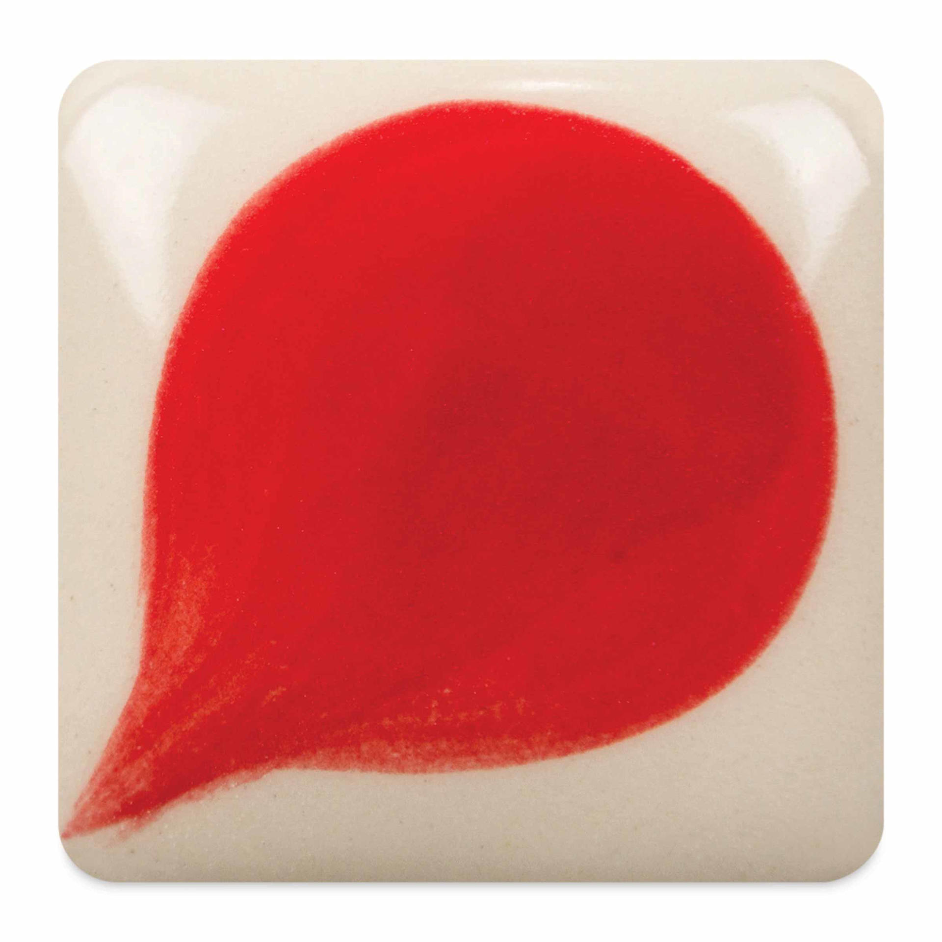 Duncan E-Z Stroke Translucent Underglaze - Passion Red fired to cone 6 oxidation
