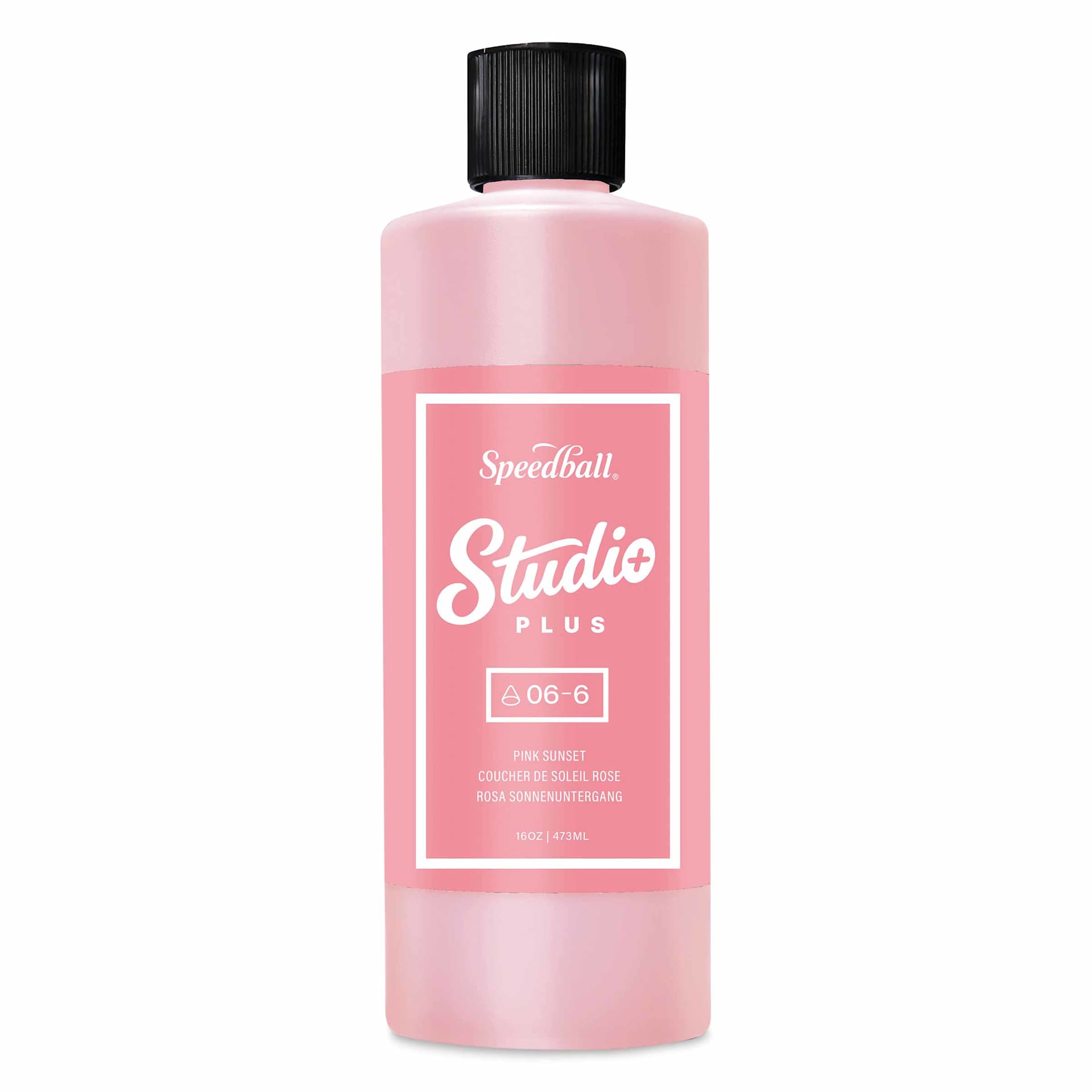 Speedball Studio Plus Glaze - Pink Sunset, 16 oz