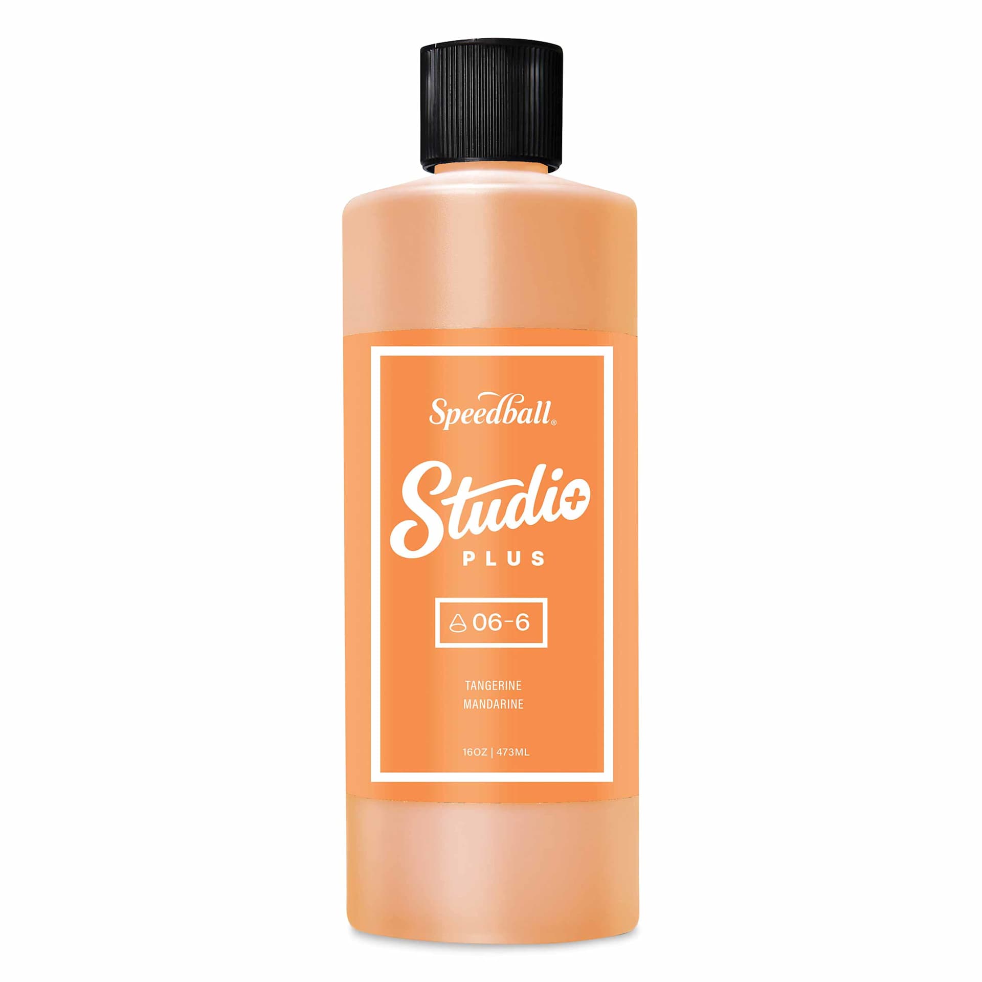Speedball Studio Plus Glaze - Tangerine, 16 oz