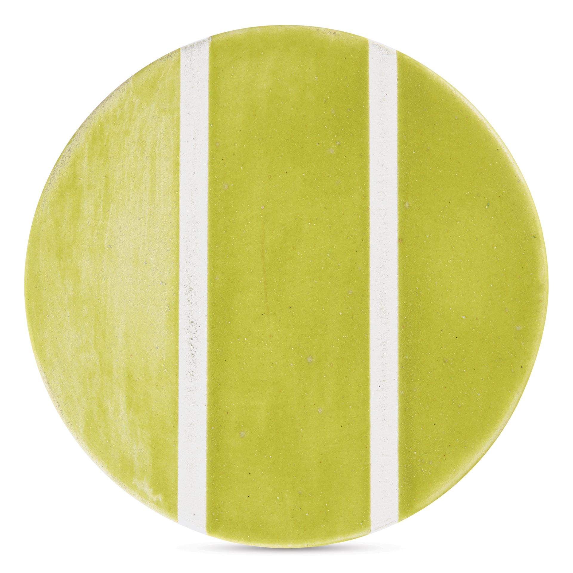 Speedball Studio Plus Glaze - Crisp Pear, 16 oz one, two, and three coat comparison