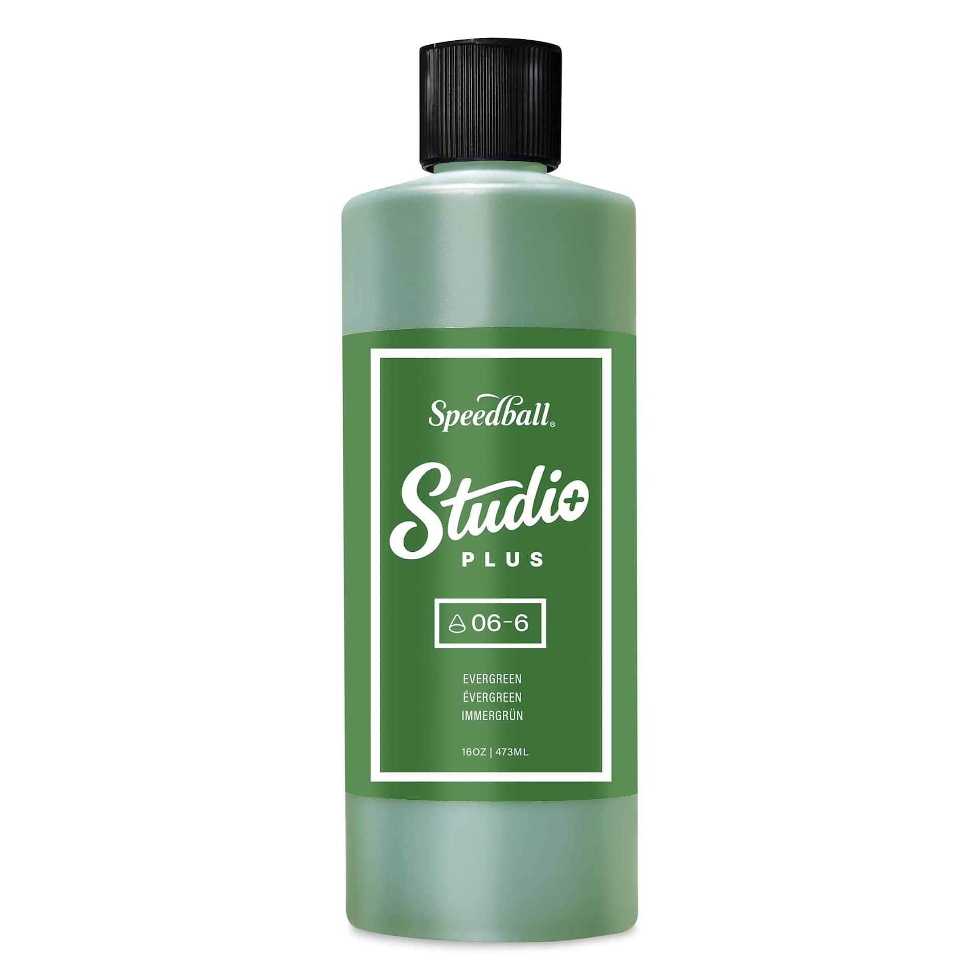 Speedball Studio Plus Glaze - Evergreen, 16 oz