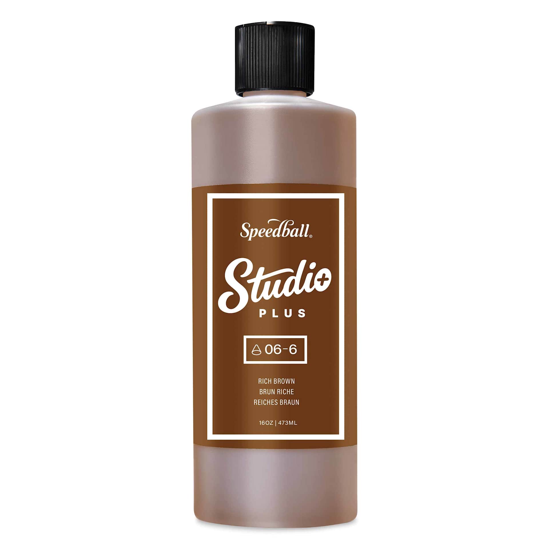Speedball Studio Plus Glaze - Rich Brown, 16 oz