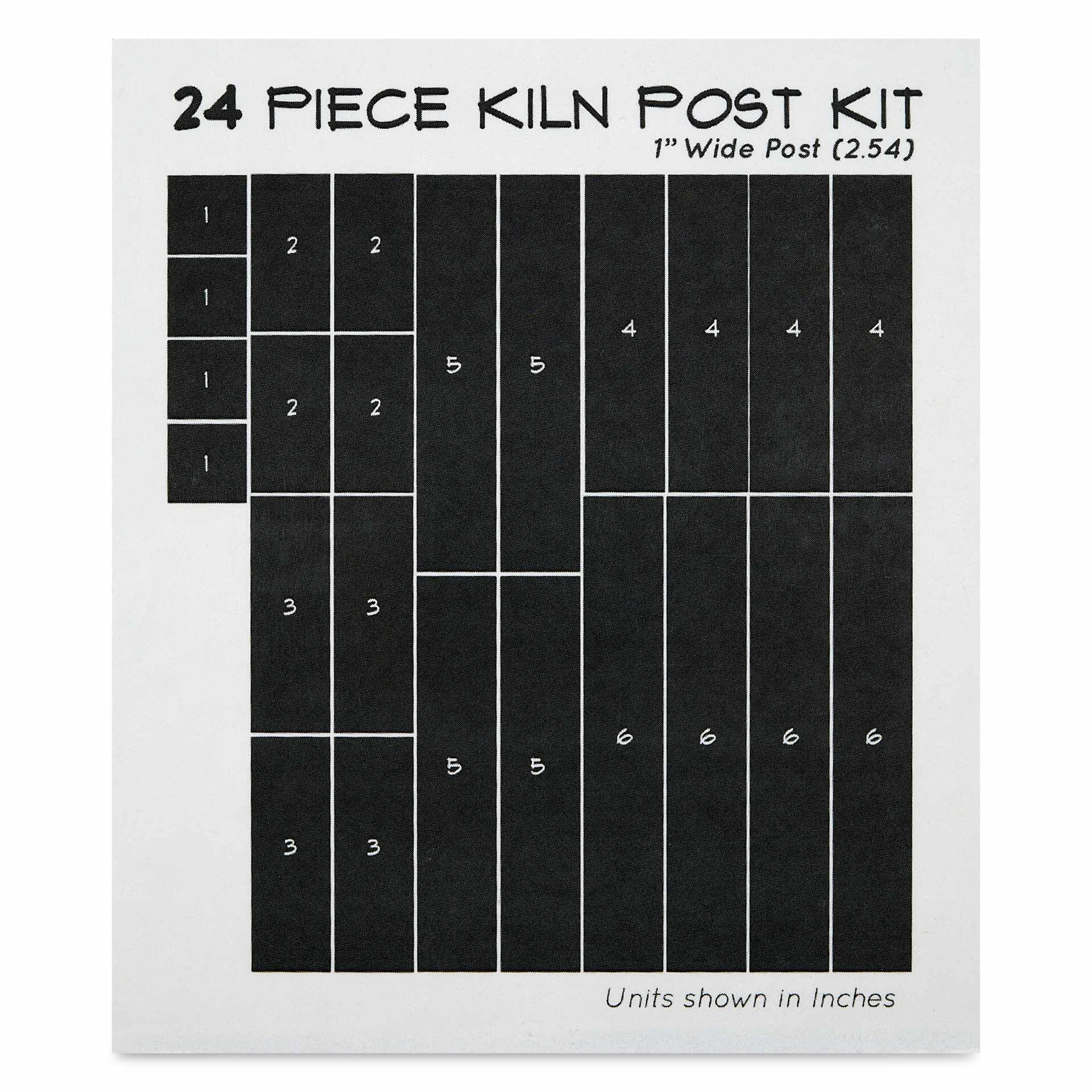 The Ceramic Shop Kiln Post Kit - Set of 24, 1" Posts included contents