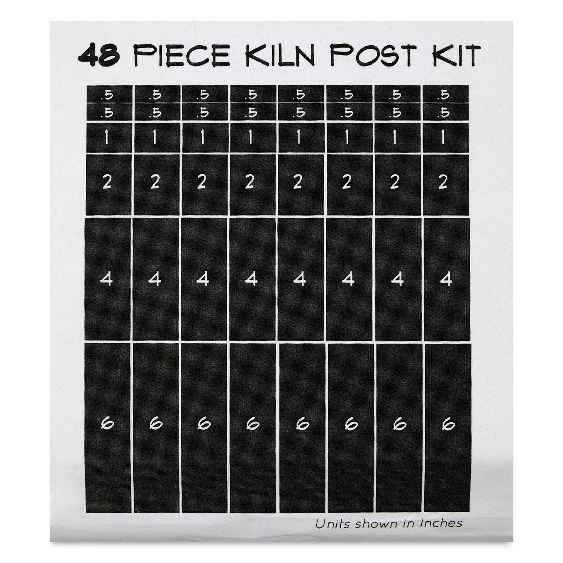 The Ceramic Shop Kiln Post Kit - Set of 48, 1.5" Posts included contents