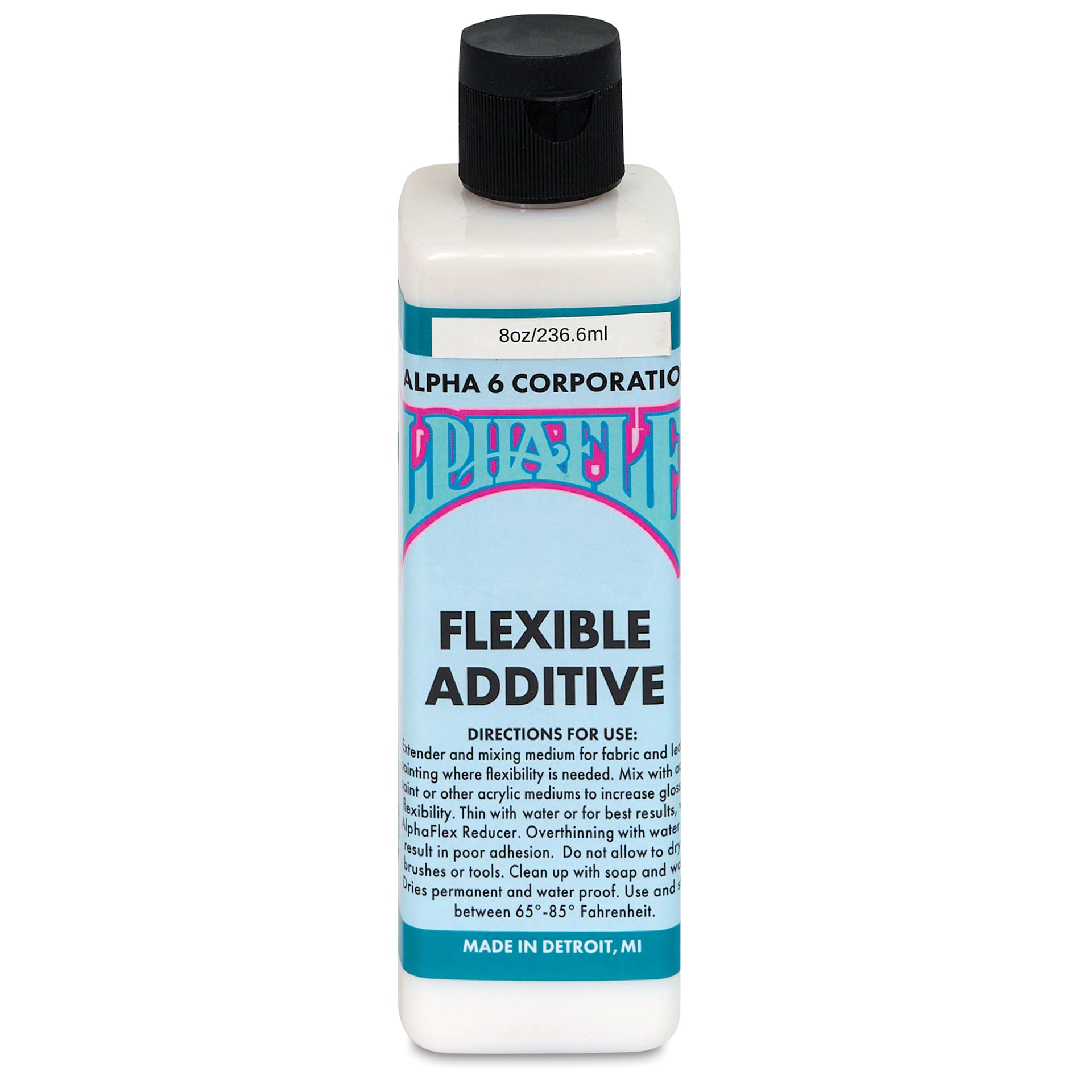 Alpha6 AlphaFlex Leather and Textile Flexible Additive front of packaging
