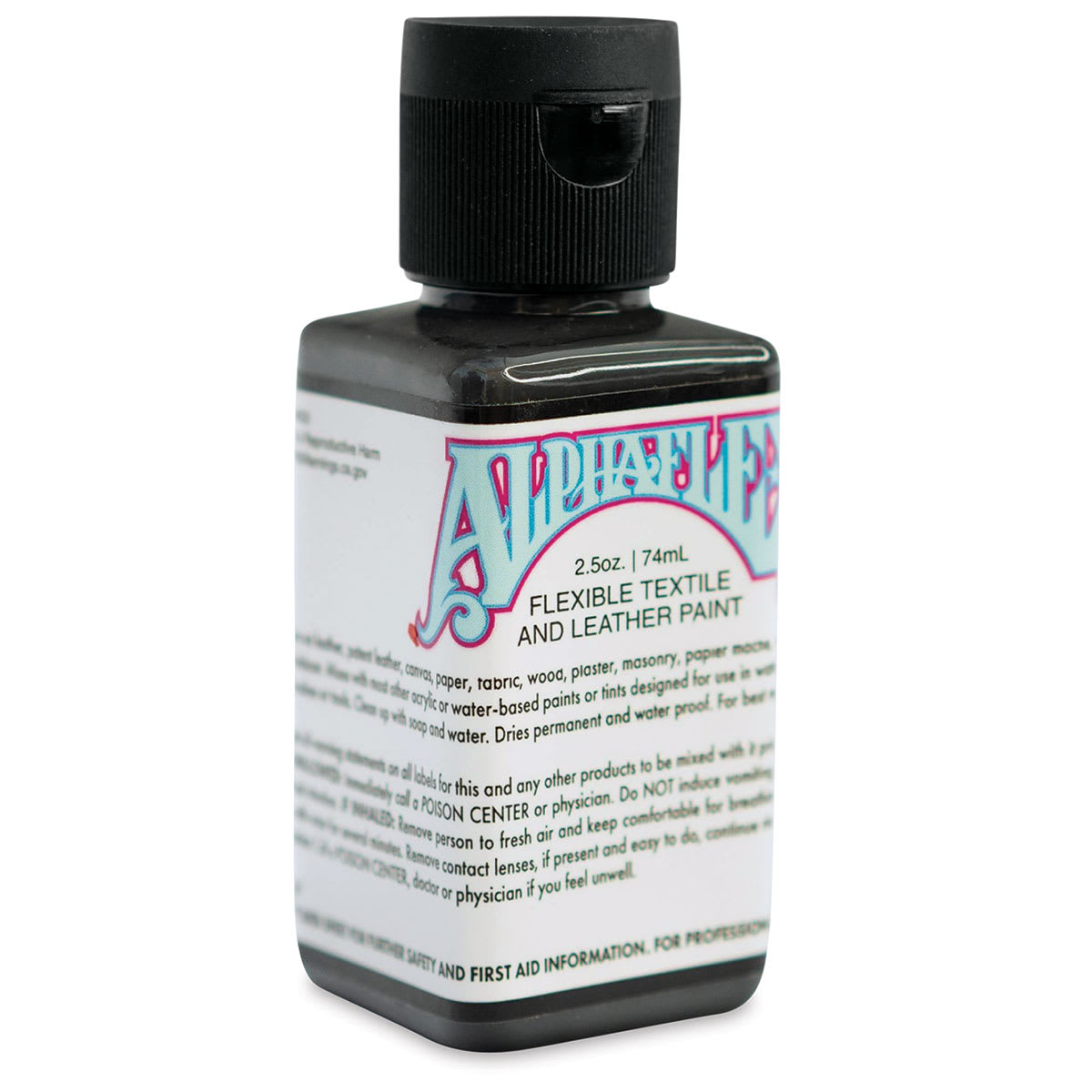 Alpha6 AlphaFlex Textile and Leather Paint - Dark Grey, 74 ml, Bottle