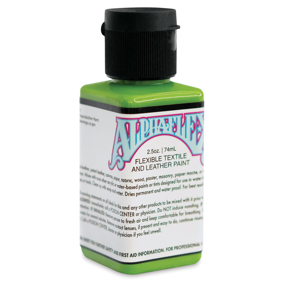 Alpha6 AlphaFlex Textile and Leather Paint - Monster Green, 74 ml, Bottle