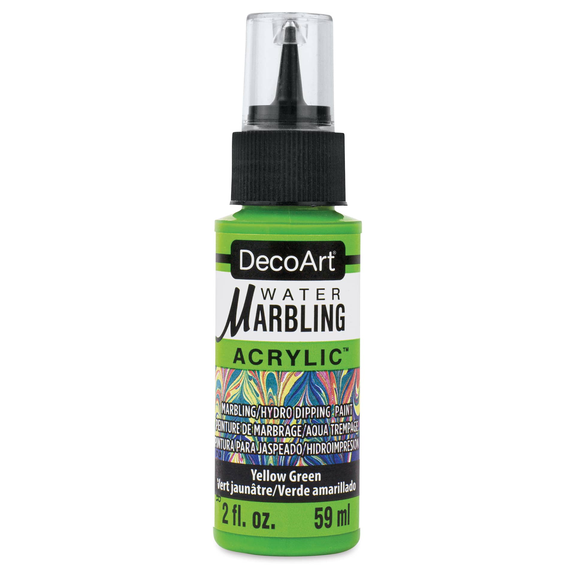 DecoArt Water Marbling Acrylic Paint - Yellow Green, 2 oz