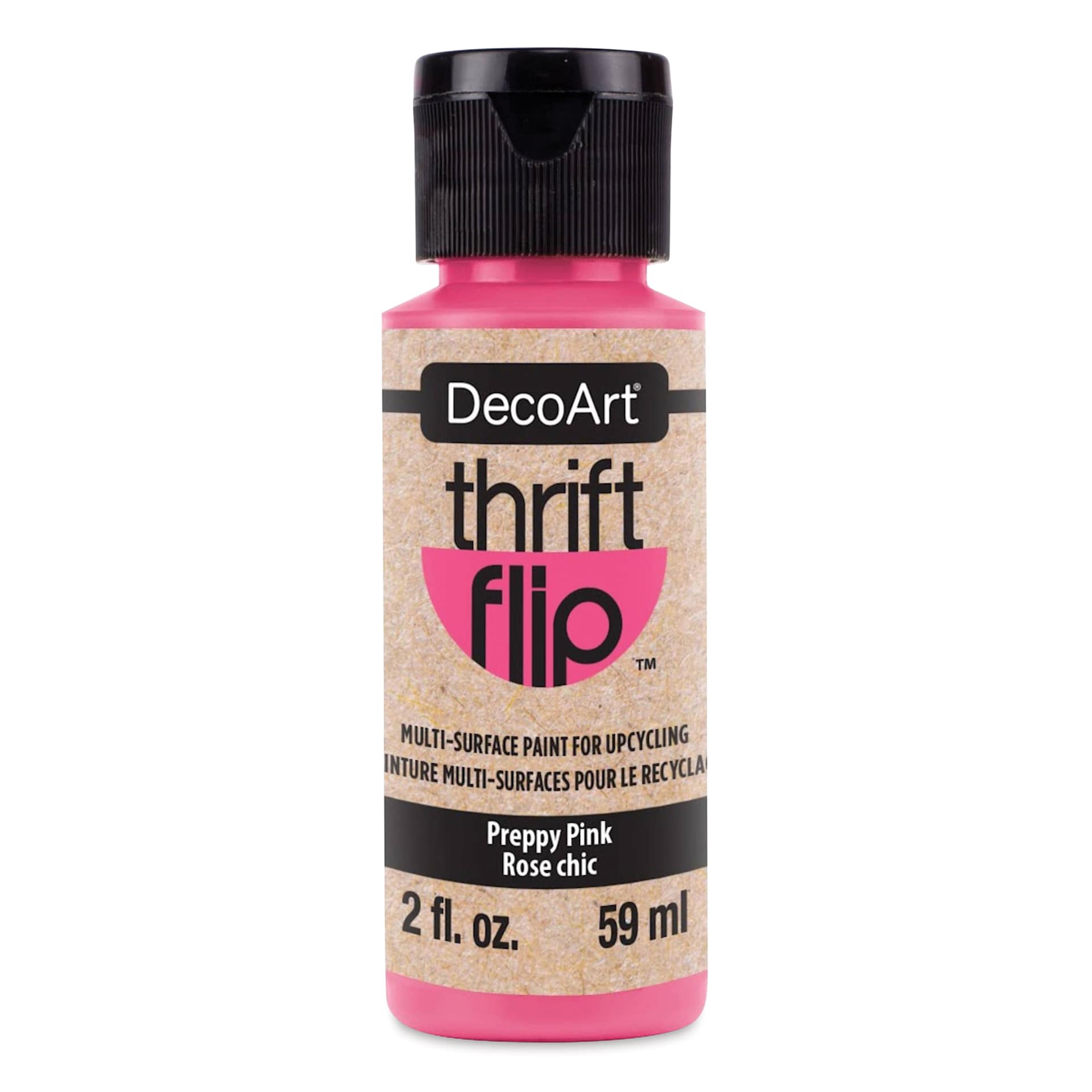 DecoArt Thrift Flip Multi-Surface Paint - Preppy Pink, 2 oz
