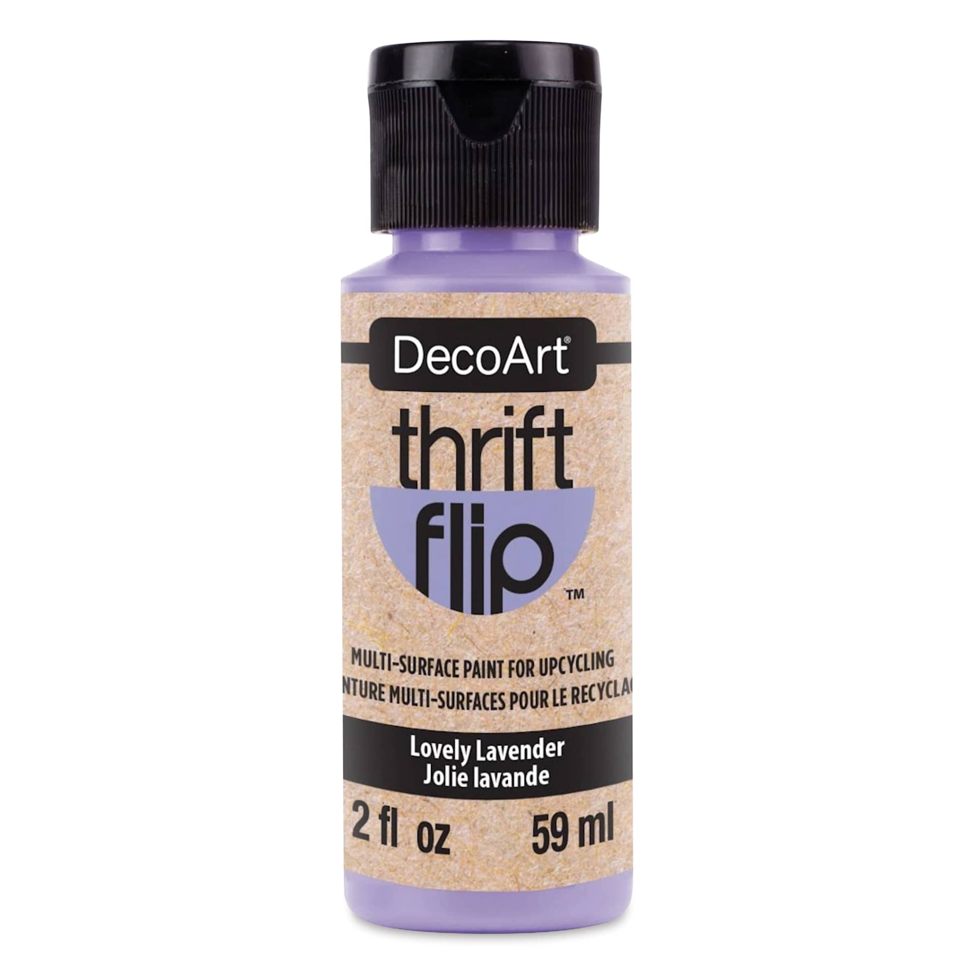 DecoArt Thrift Flip Multi-Surface Paint - Lovely Lavender, 2 oz